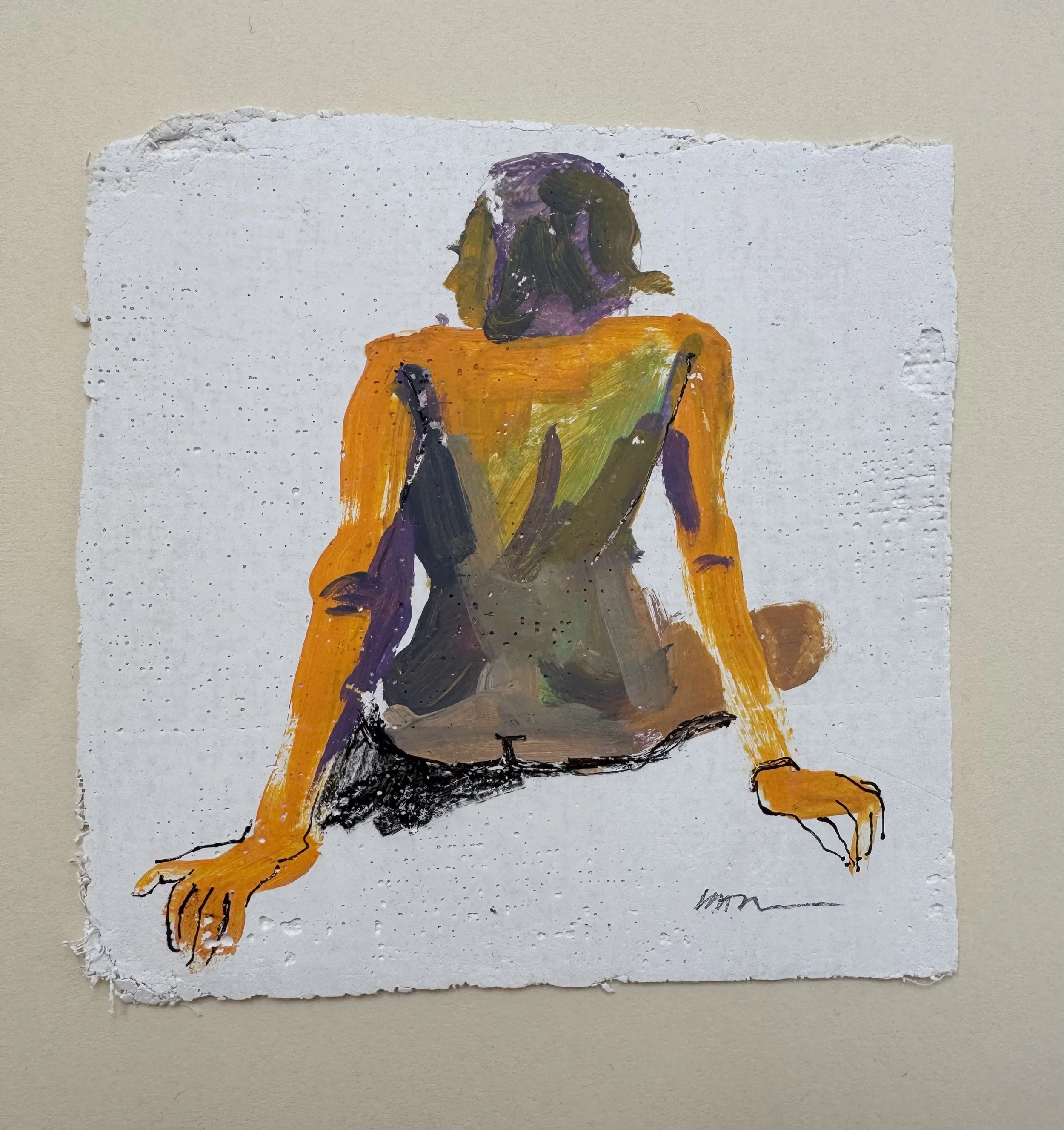 Figure on plaster