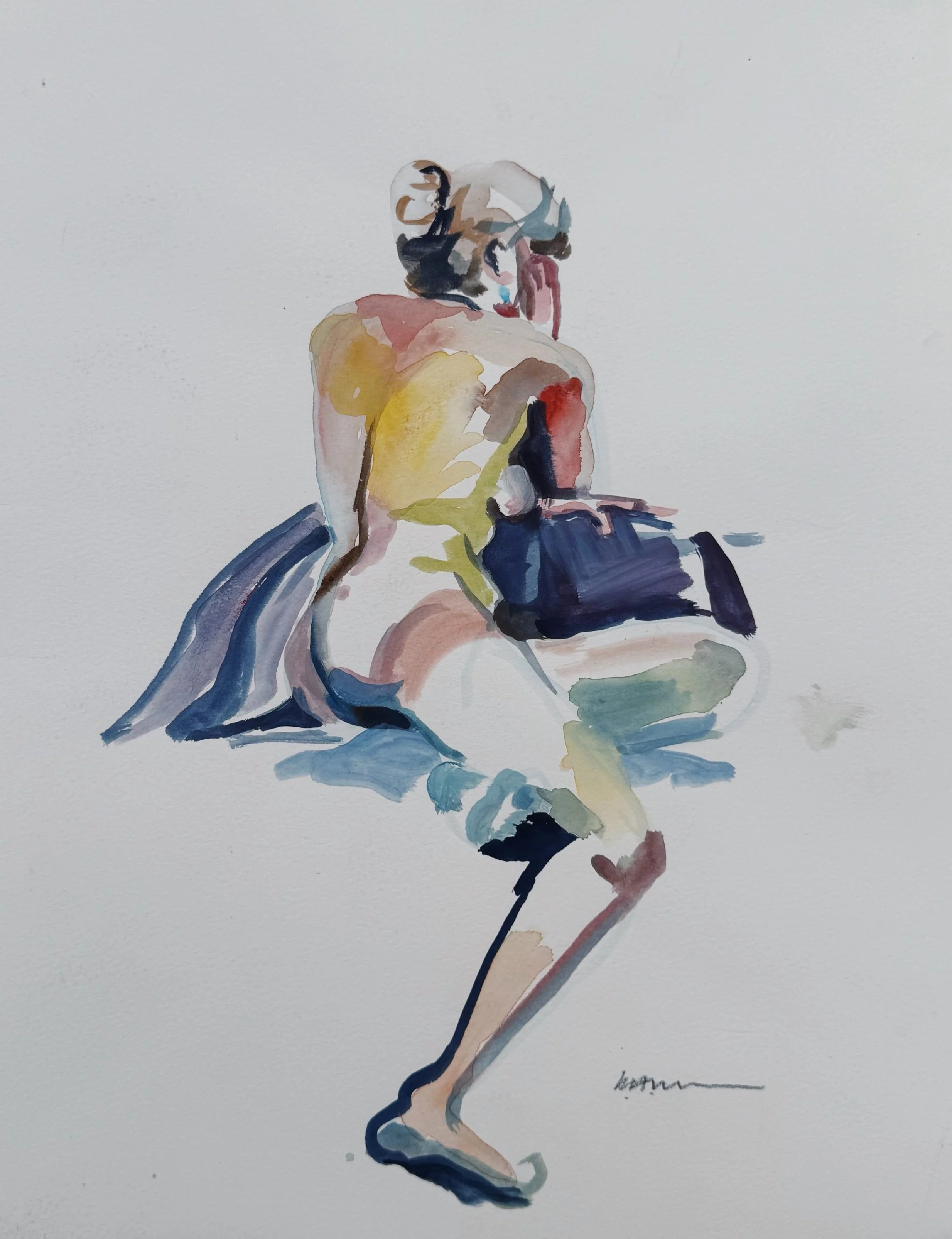 Sitting Life Drawing Kate Winter