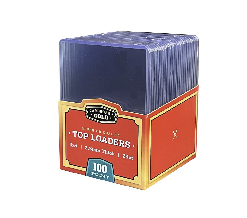 Cardboard Gold 25ct Standard Top Loaders for 100pt Cards