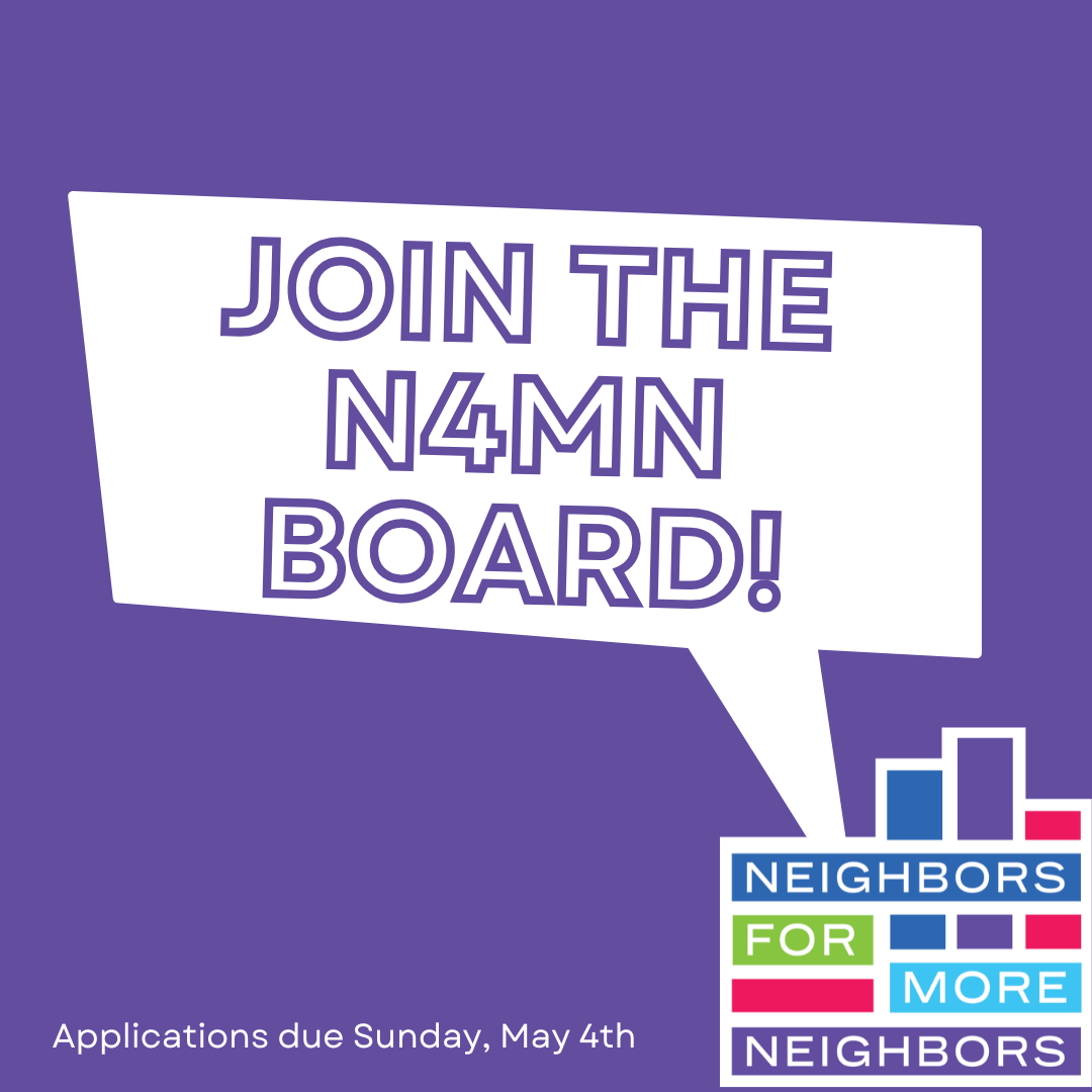 Apply to join the Neighbors for More Neighbors Board