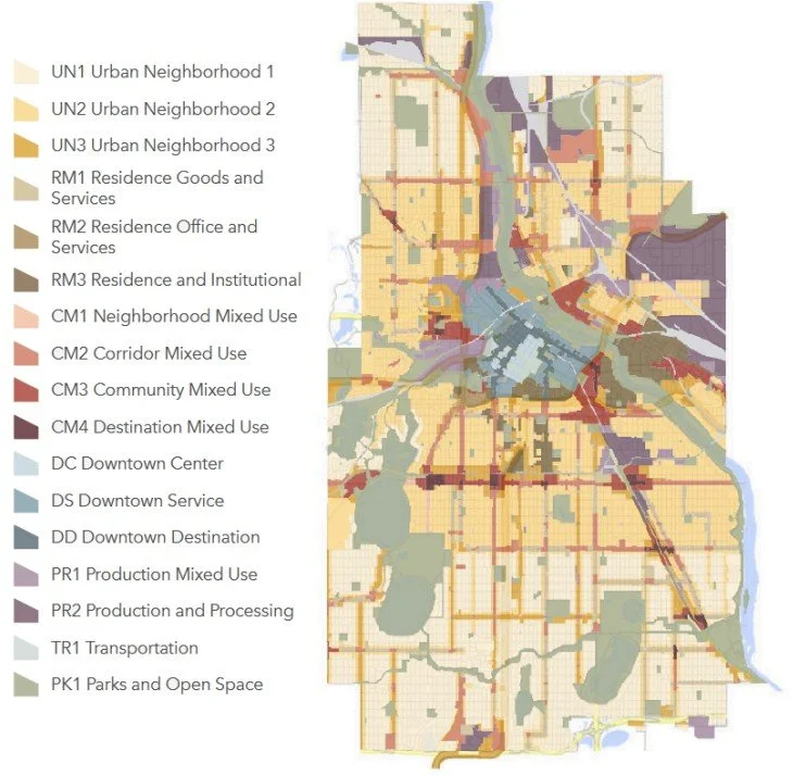 Figure 2: Proposed New Primary Zoning Districts