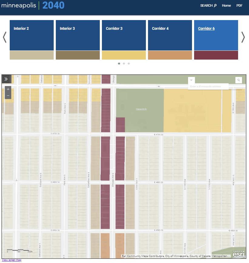 48th and Chicago Built Form Plan View from Minneapolis 2040