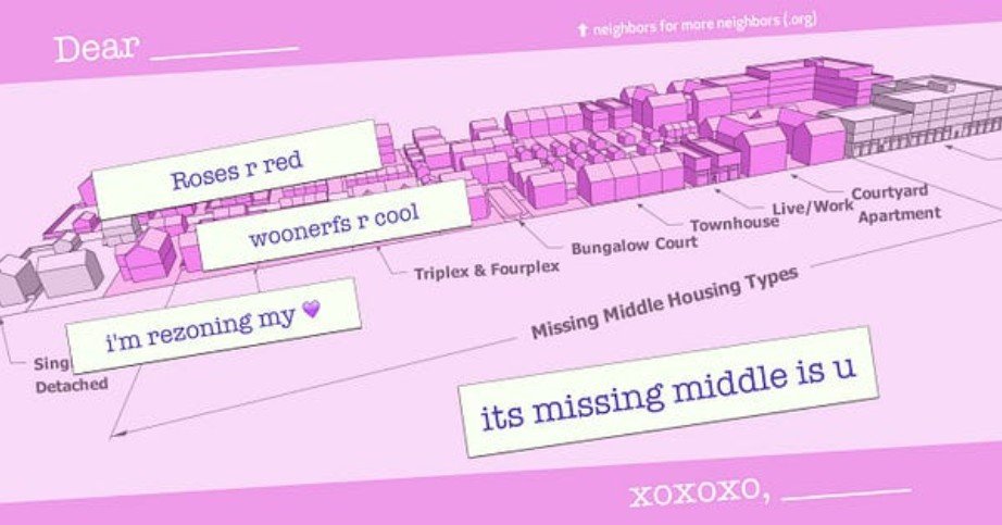 Missing middle valentines card