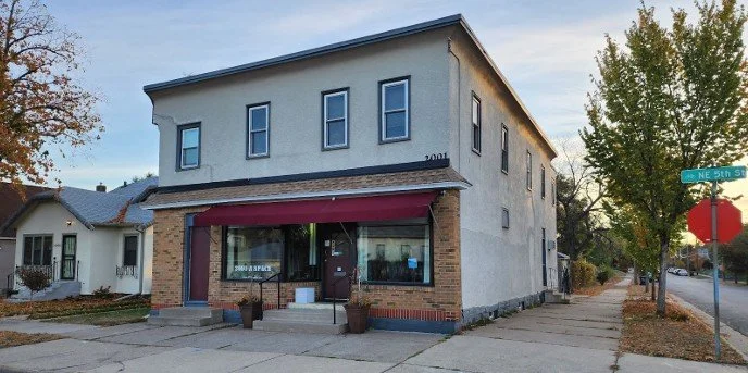 For about 40 years 2001 NE 5th St sold plastering and lathing products. Now this former store sees intermittent use as a studio space.