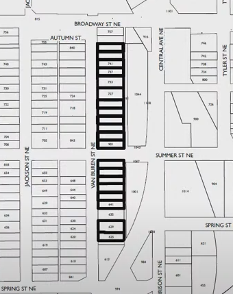 Map of Van Buren Amendment Parcels