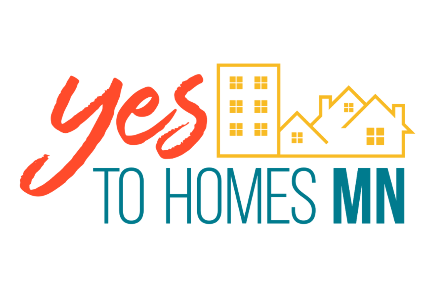 A watercolor illustration of a row of townhomes with two in faded colors and one in full color. Text pointing to the lot says Lot Size and the third townhome is cutout so you can see into it. Text pointing to each floor says Floor Area.