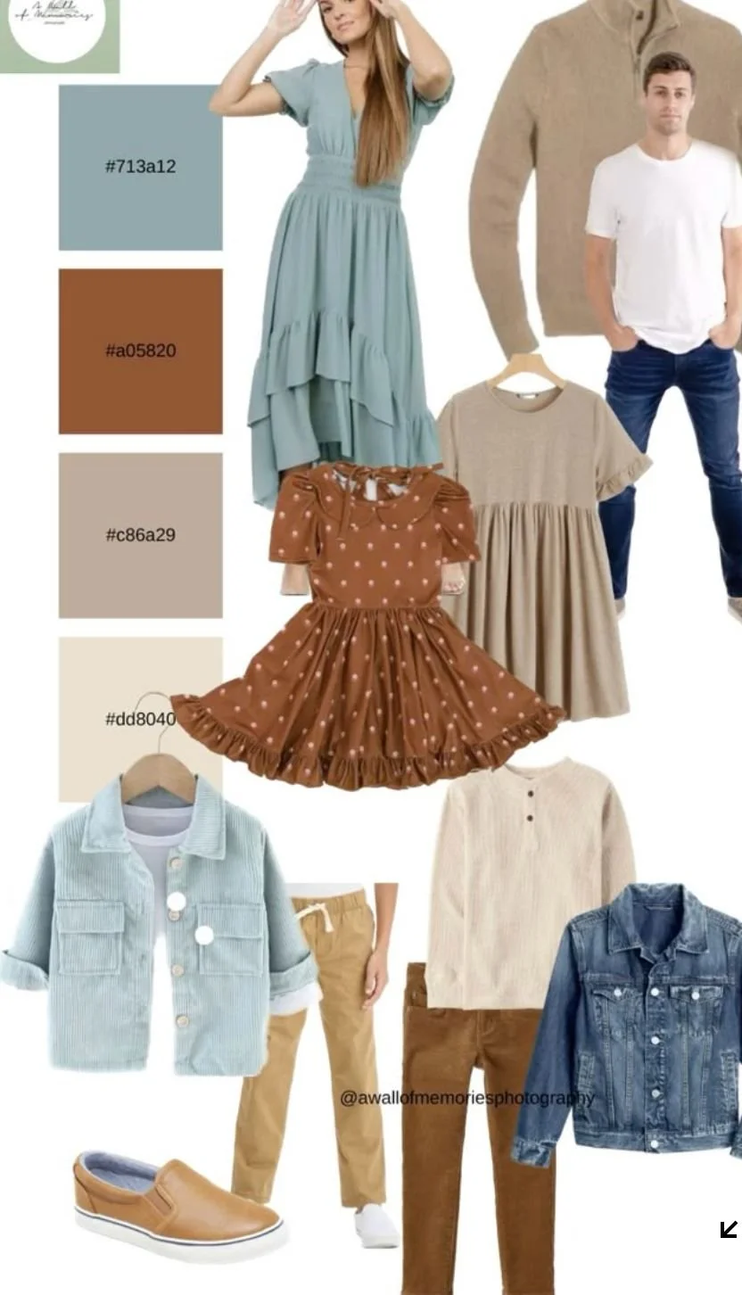 image d'un moodboard de vêtement