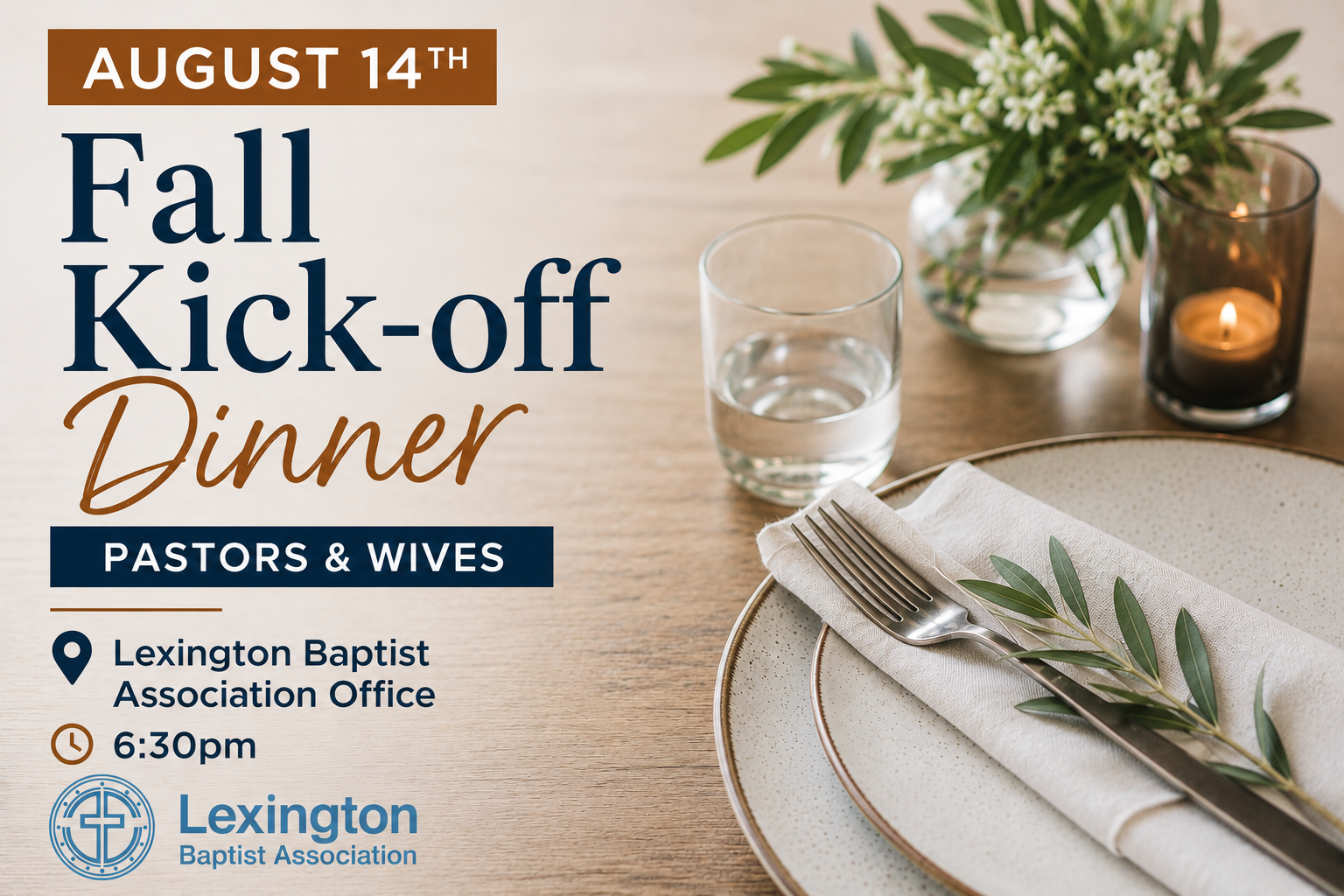 Pastors & Wives Fall Kick Off Dinner Event