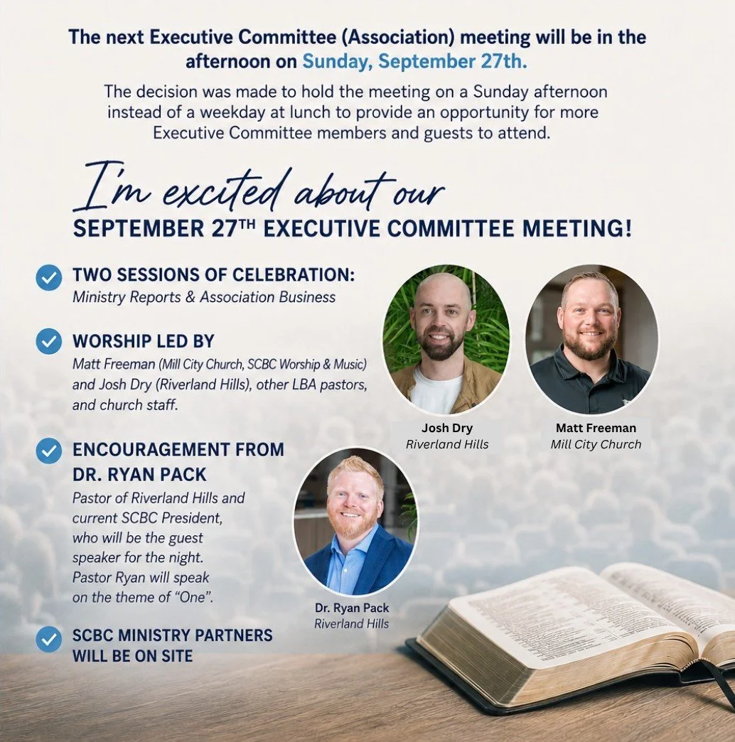 LBA Executive Committee Meeting &amp; Ministry Celebration - REGISTER NOW!