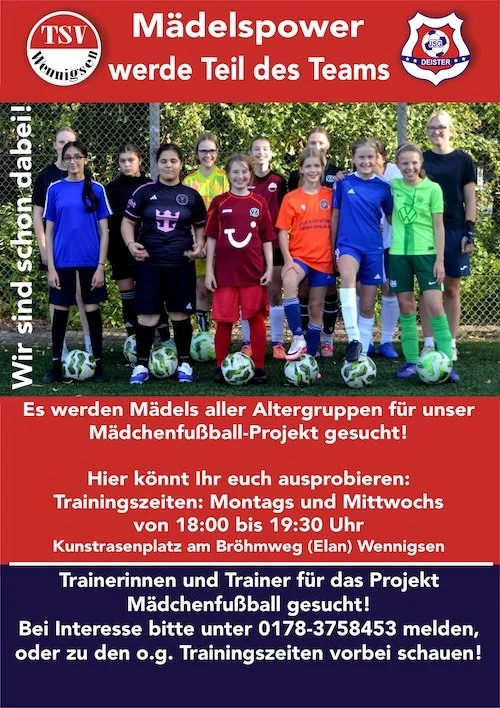 Mädelspower werde Teil des Teams