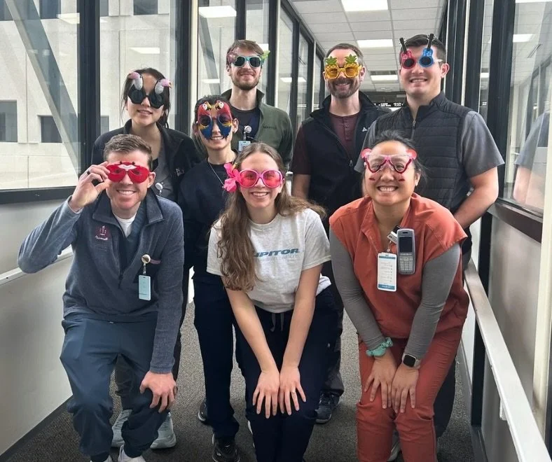 Scrubs + shades = hospital heat wave ☀️😎 

Appreciation post for our January FMIS team + OB. 🫶