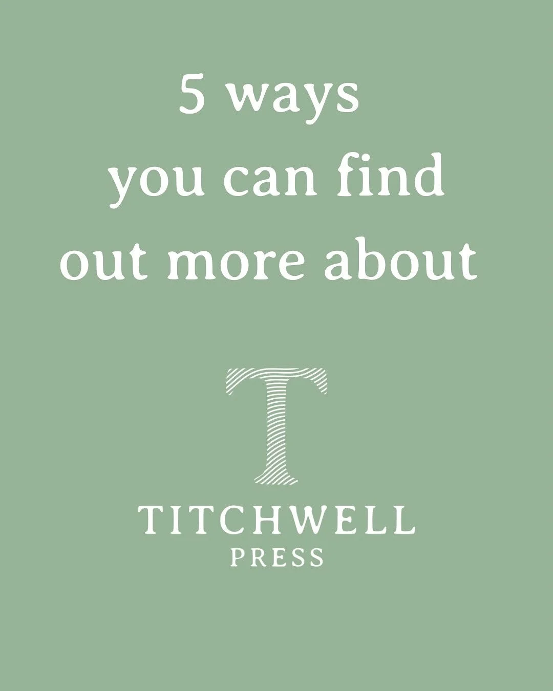 All links 🔗 are in our bio. 

Here are 5 ways you can find out more about Titchwell Press. Swipe to view or visit our profile where you can find links to our substack, email contact and website. 

#independentpublishing #nonfictionbooks #gardeningbo