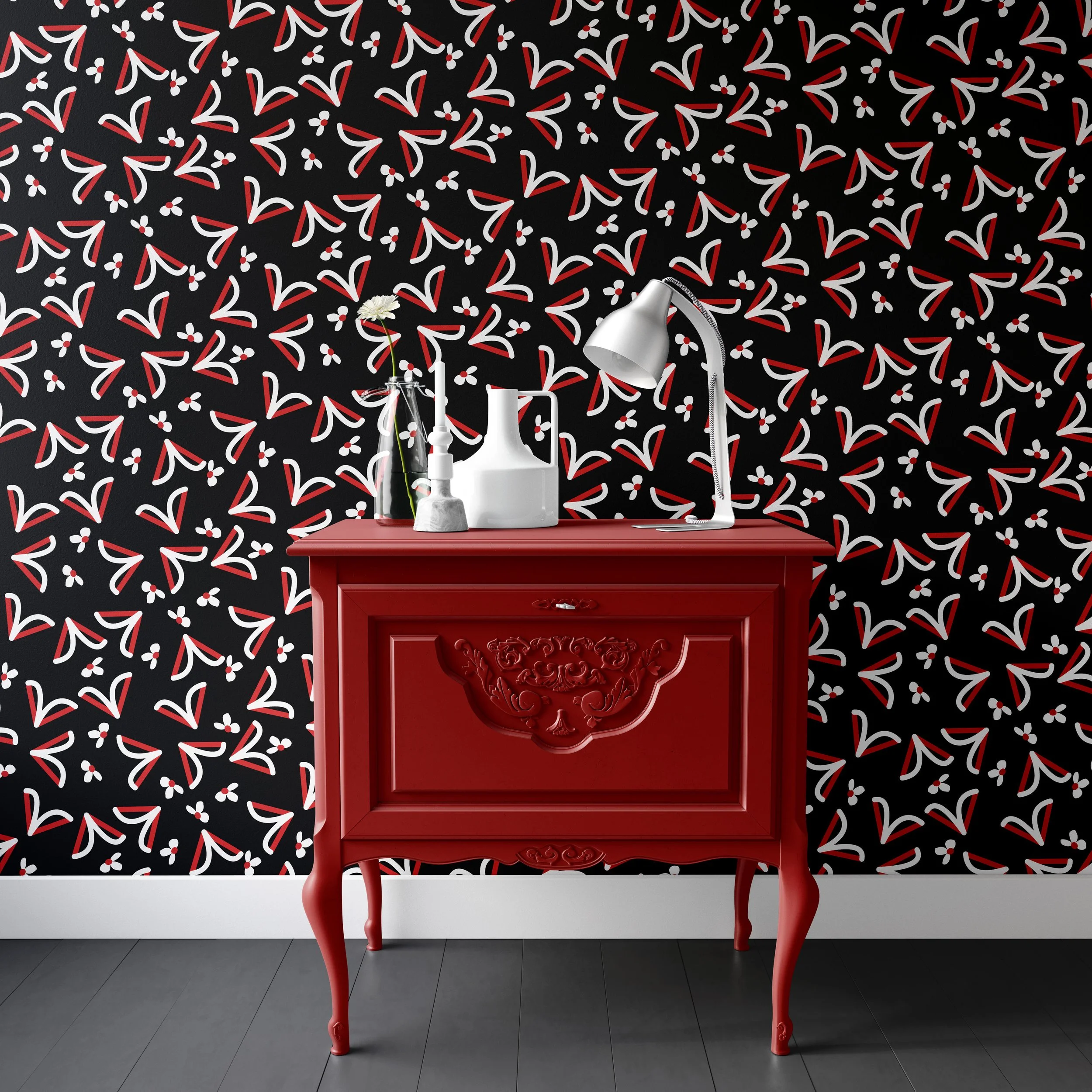 Wall Paper mock up of 'The handmade's Ace of Spades' - a tale of quiet resistance