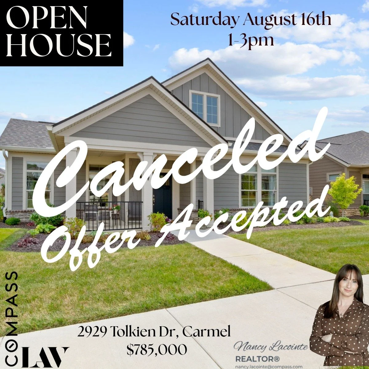 Today's open house at 2929 Tolkien Dr is canceled!