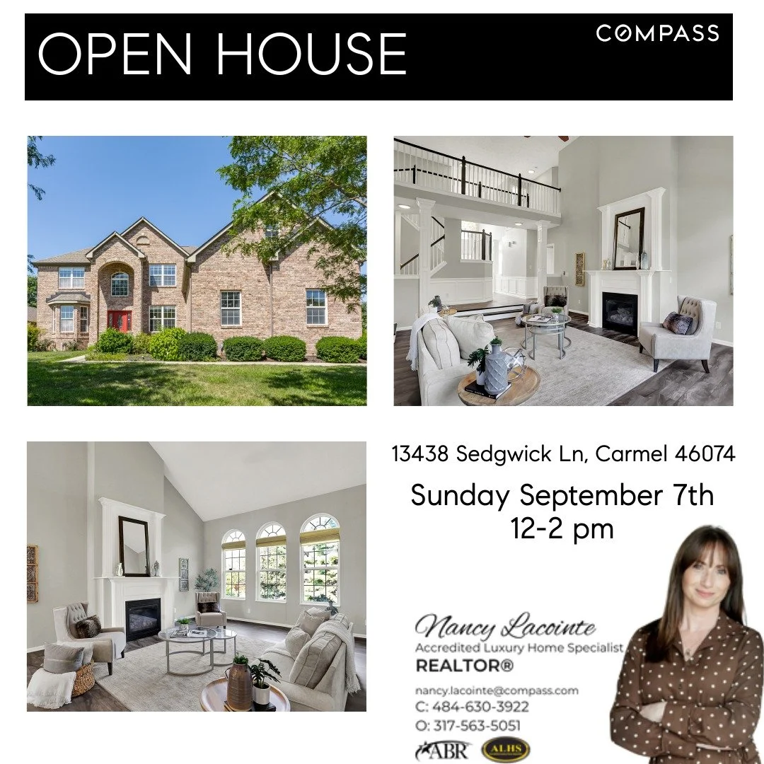 ✨ Open House &ndash; 13438 Sedgwick Ln, Carmel ✨
📅 Sunday | 🕐 12&ndash;2 PM

Experience the best of both worlds in Sedgwick: a stately traditional presence paired with modern transitional interiors, all on a coveted half-acre lot in West Carmel.

T