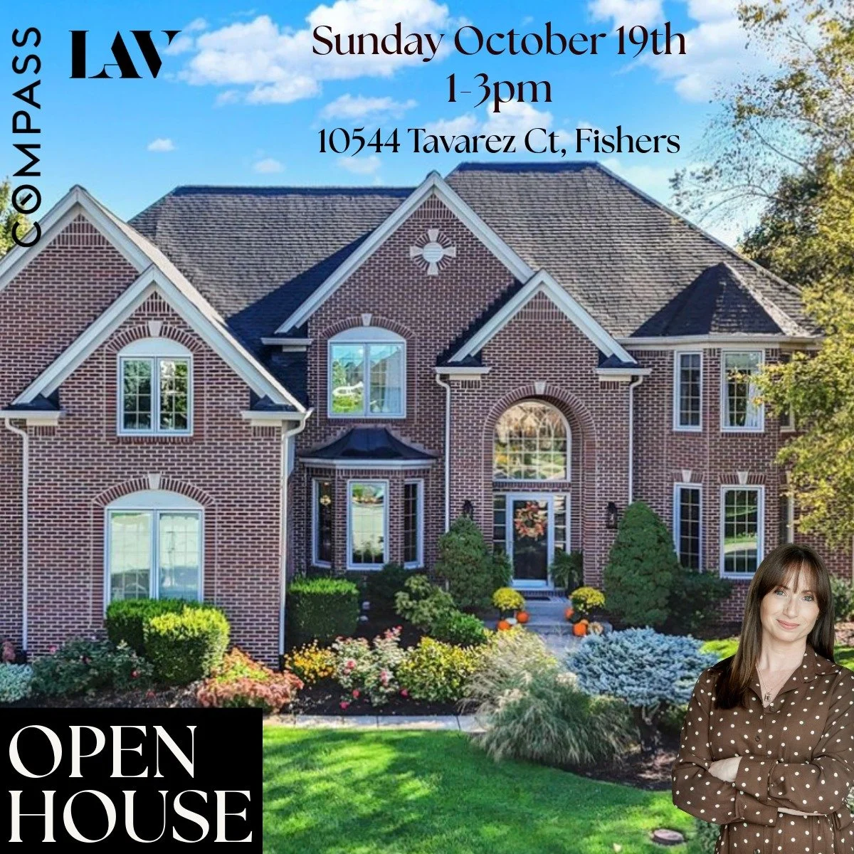 🏡✨ Open House &ndash; This Sunday! ✨
📍 10544 Tavarez Ct, Fishers, IN
💰 Listed at $850,000

Welcome to this stunning custom-built 5-bedroom, 4.5-bath home tucked away on a quiet cul-de-sac in Brooks Landing. You&rsquo;ll love the expansive, tree-li