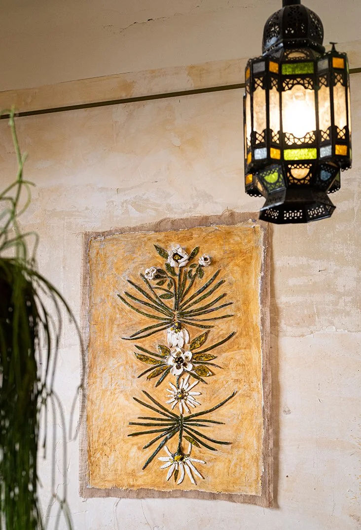 Terre cuite sur toile enduite