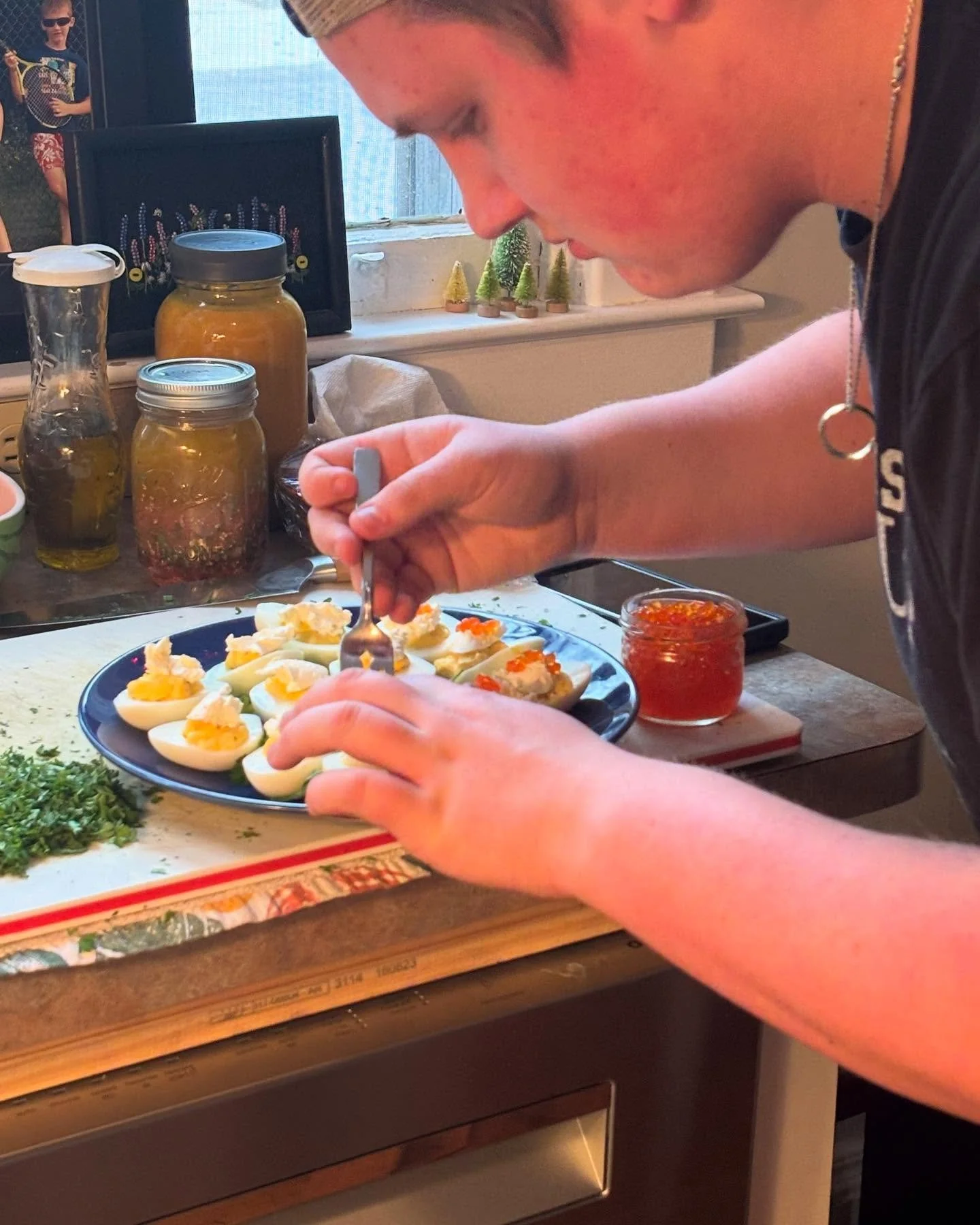 This boy threw down tonight.  A beautiful dinner for friends to celebrate his birthday.  Yes,  Chef. Happy Birthday, Chef.
