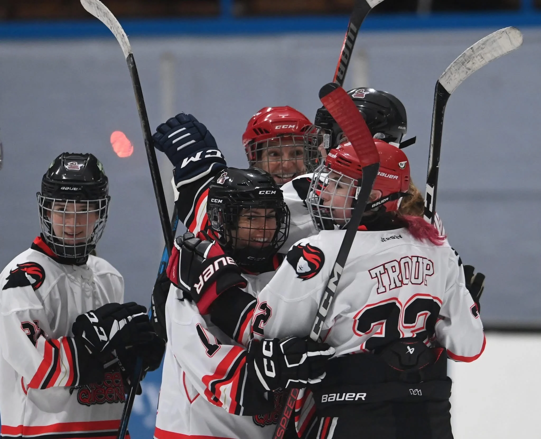 caledonia steel queens team celebration