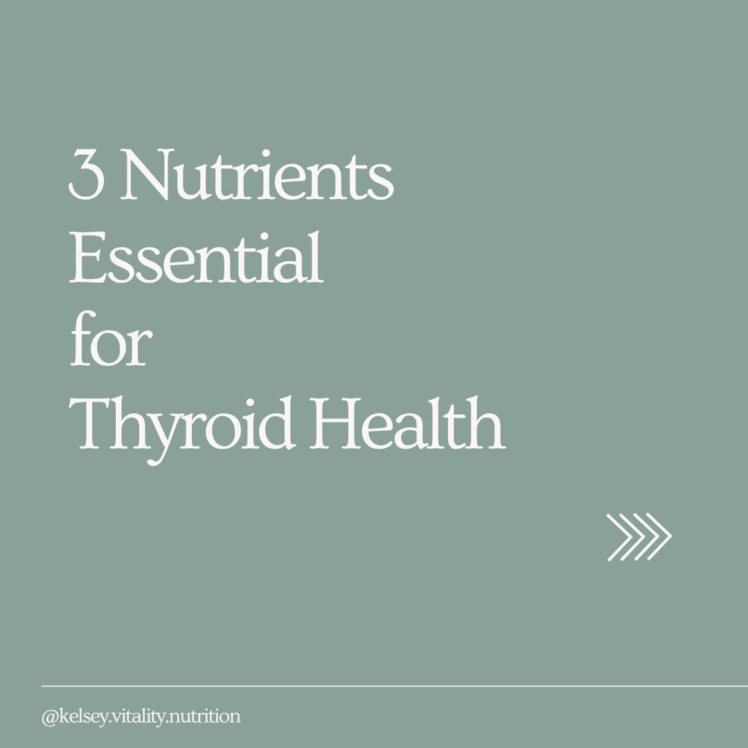 Your thyroid relies on a few key nutrients to function, and these three are at the top of the list:

Iodine
Iodine is the raw material the thyroid uses to make its hormones (T4 and T3). Without enough, hormone production slows. Most people get iodine