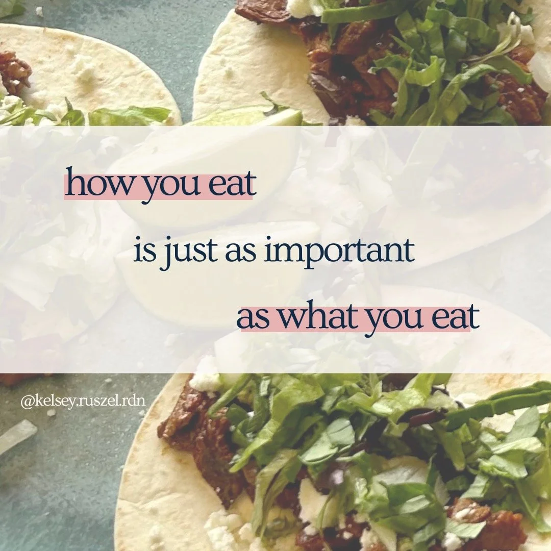 People spend so much time thinking about what to eat. Protein, carbs, fats, ingredients, following the right plan.

But how you eat has a real impact on how your body digests and uses that food.

✨For example, eating very quickly affects appetite reg