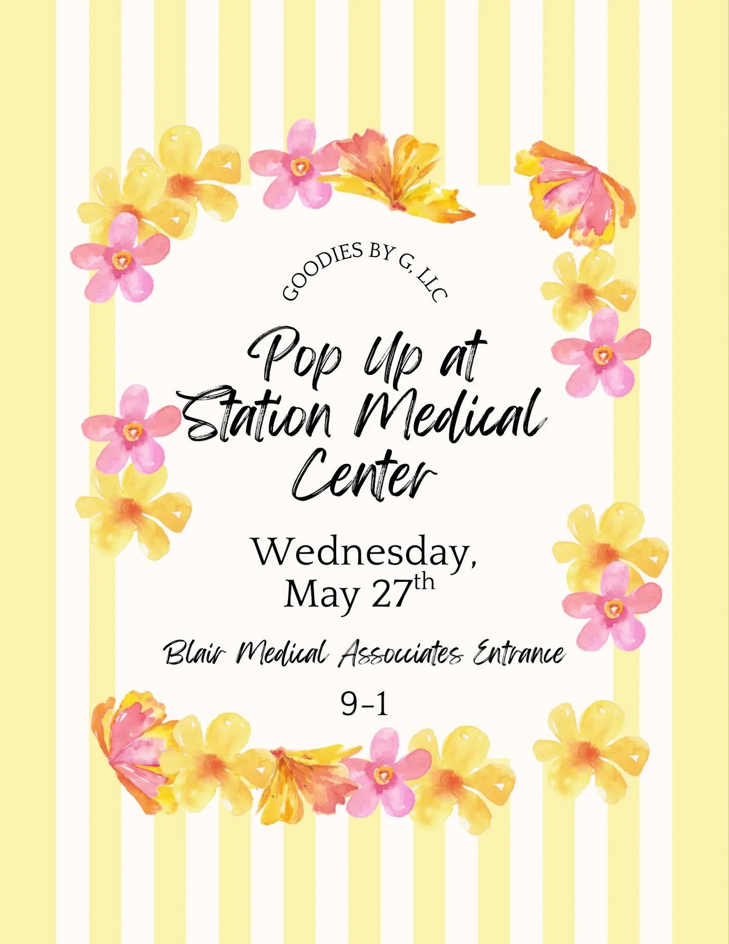 We are so excited to be back at Station Medical Center on Wednesday, May 27! Come see us!🩷🍫🌼