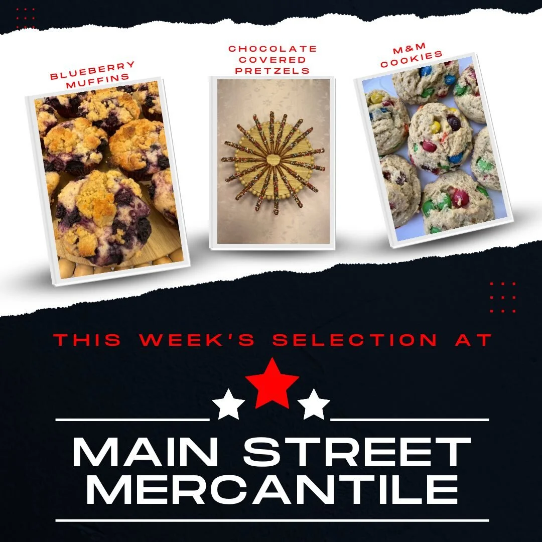 Happy Tuesday! Stop in @mainstreetmercantileba this week and grab a sweet treat!🍫🤍