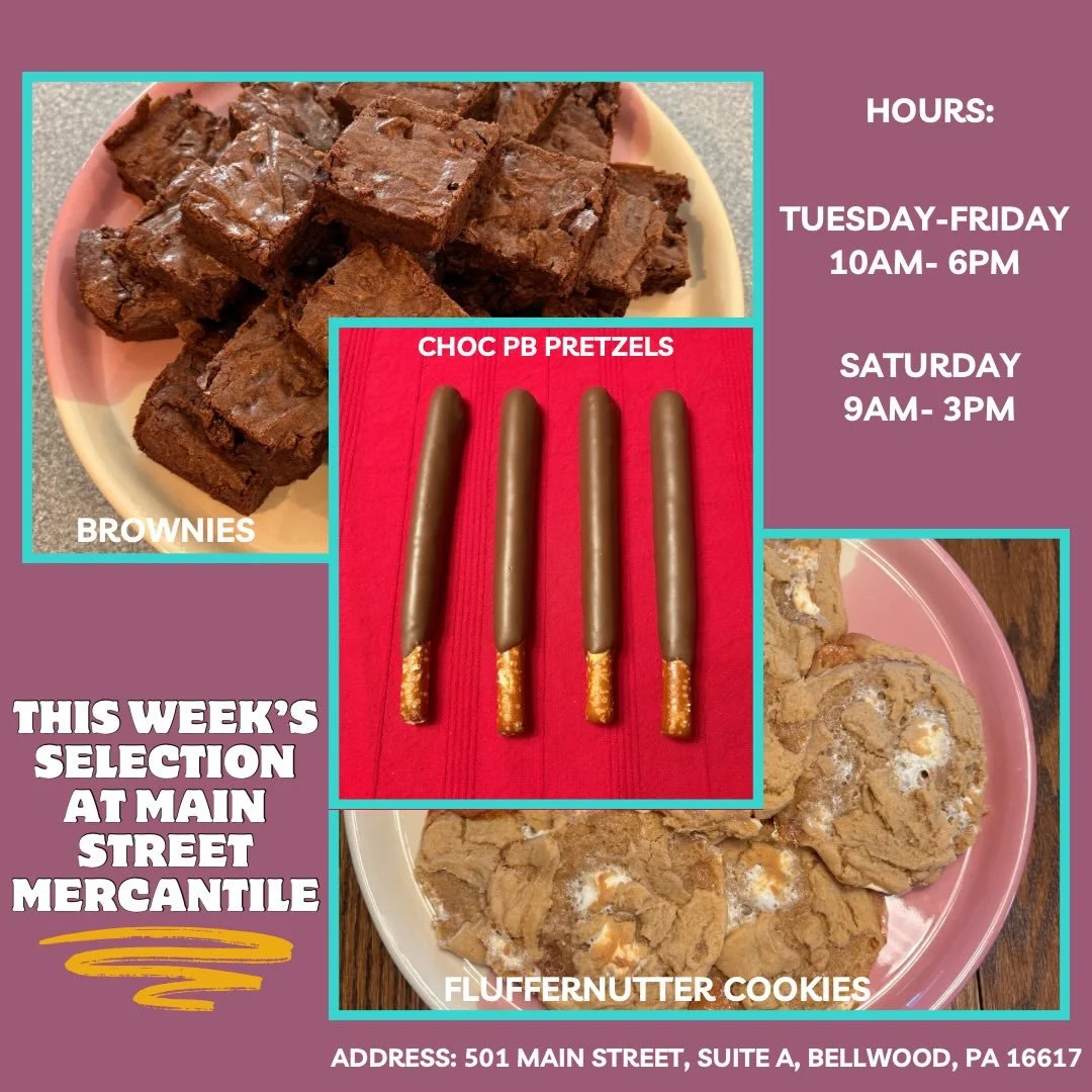 Happy Tuesday! Stop in @mainstreetmercantileba this week and grab a sweet treat!🍫🤍