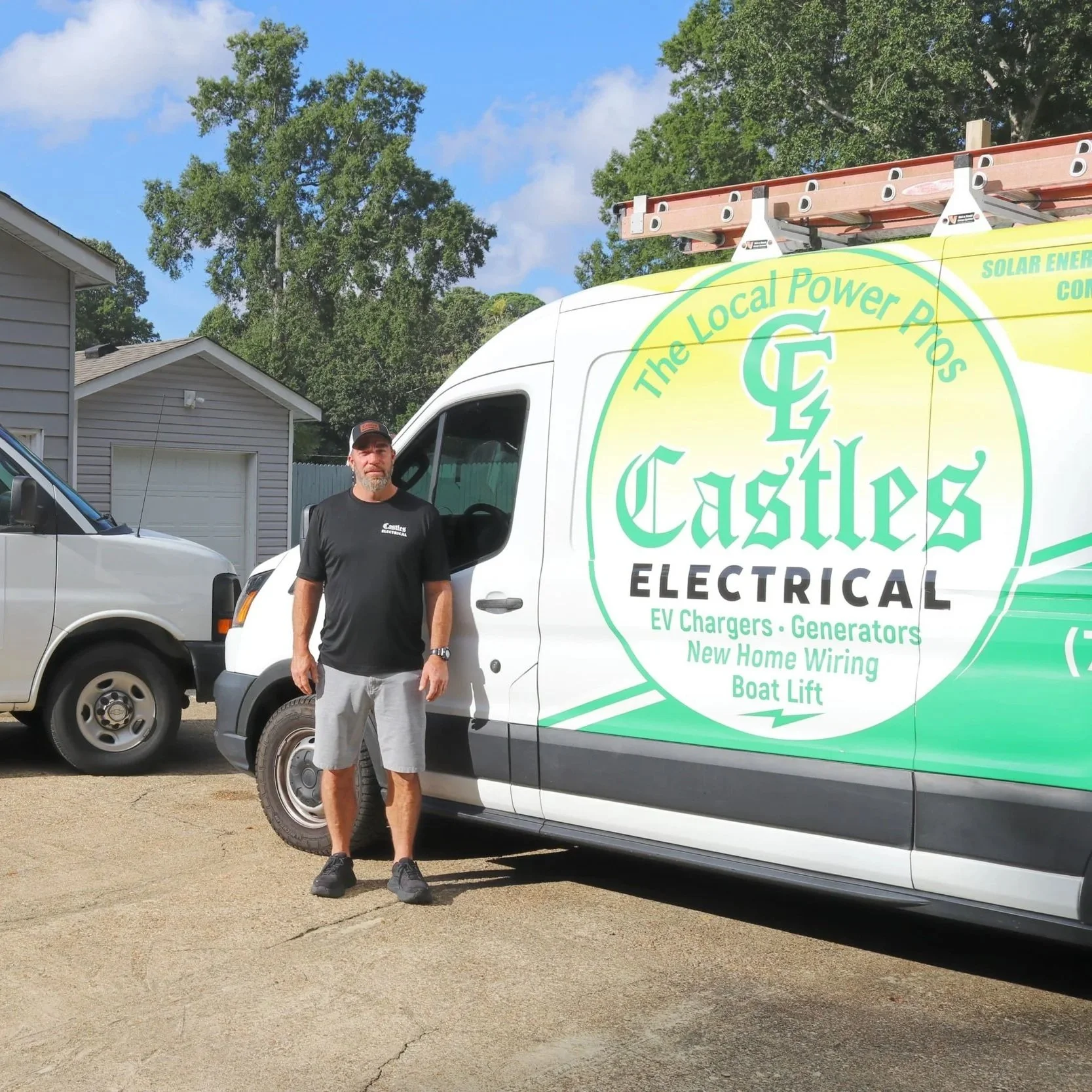 Visible electrical sparks jumping between loose wires inside a Virginia Beach home’s wall, illustrating dangerous arcing and potential fire hazards.