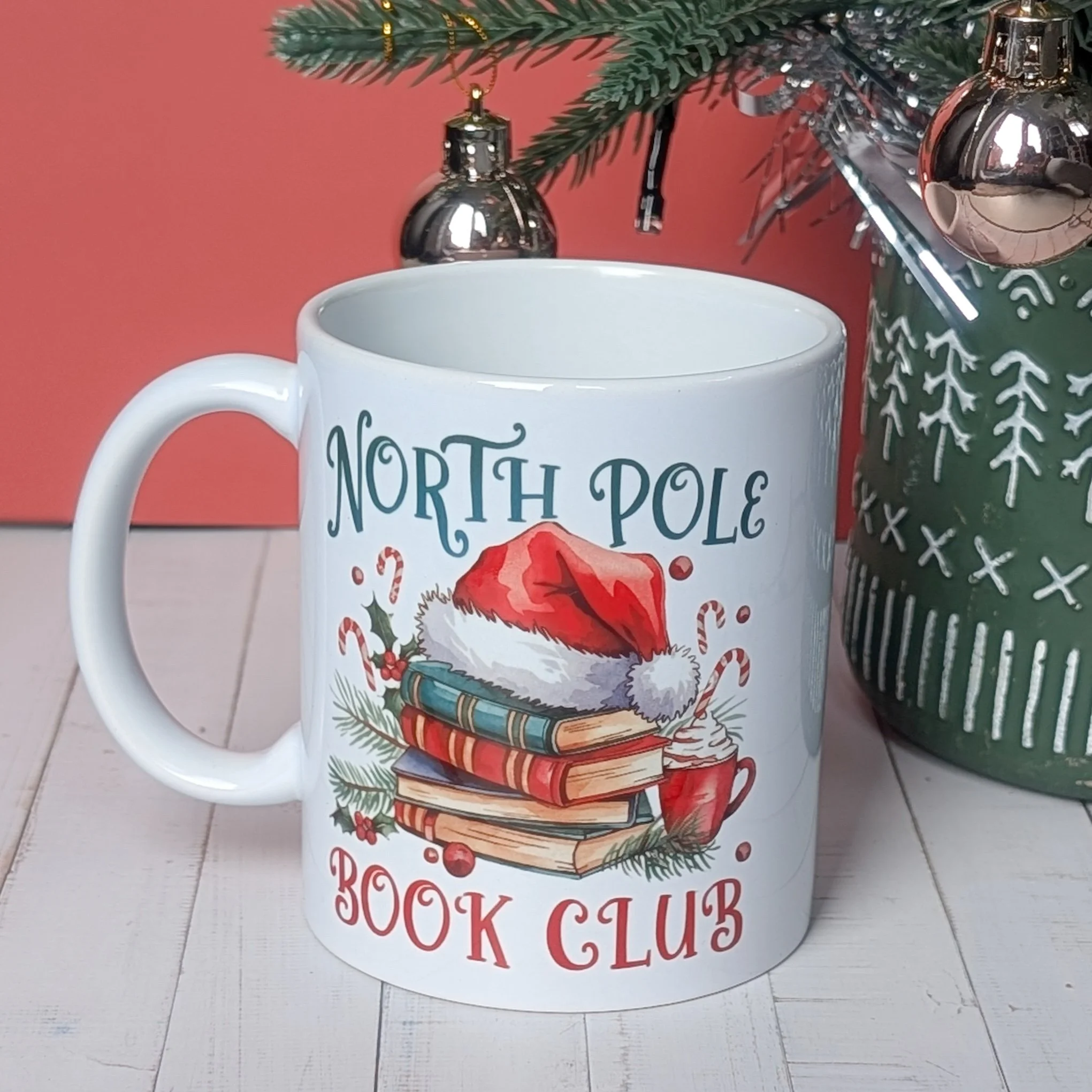 North Pole Book Club Mug – Festive Christmas Hot Chocolate & Reading Mug (11oz)