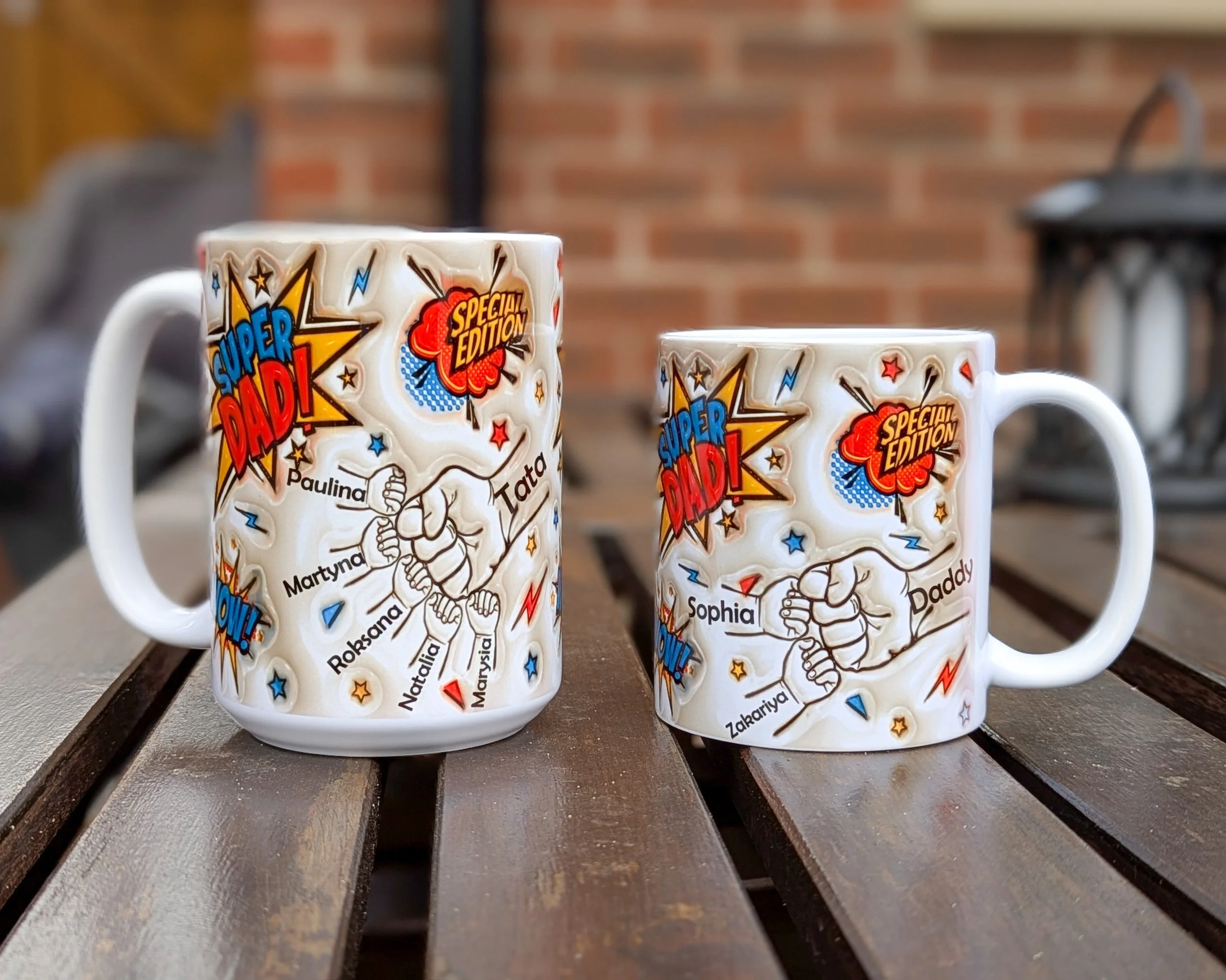 Personalised Super Dad Mug – Custom Coffee Cup Gift for Father’s Day & Birthdays