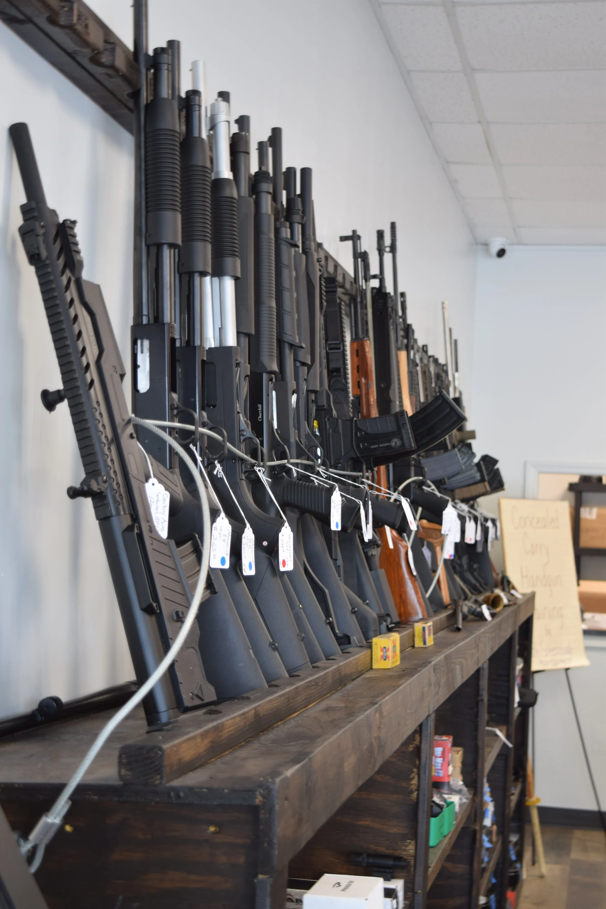Firearm Display in Store