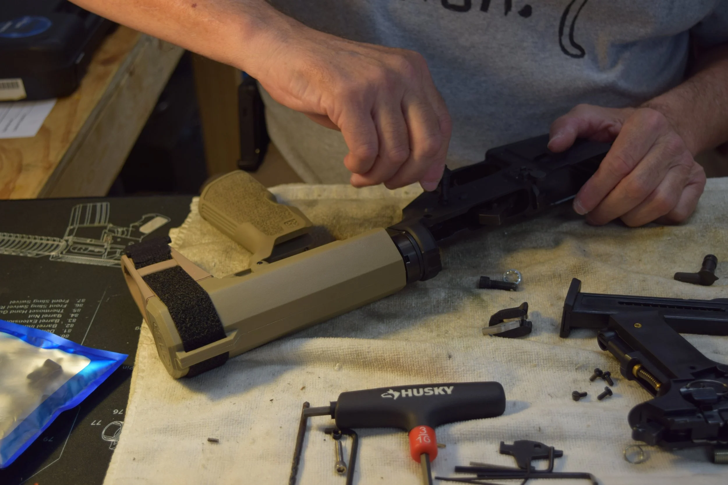 Gunsmith working