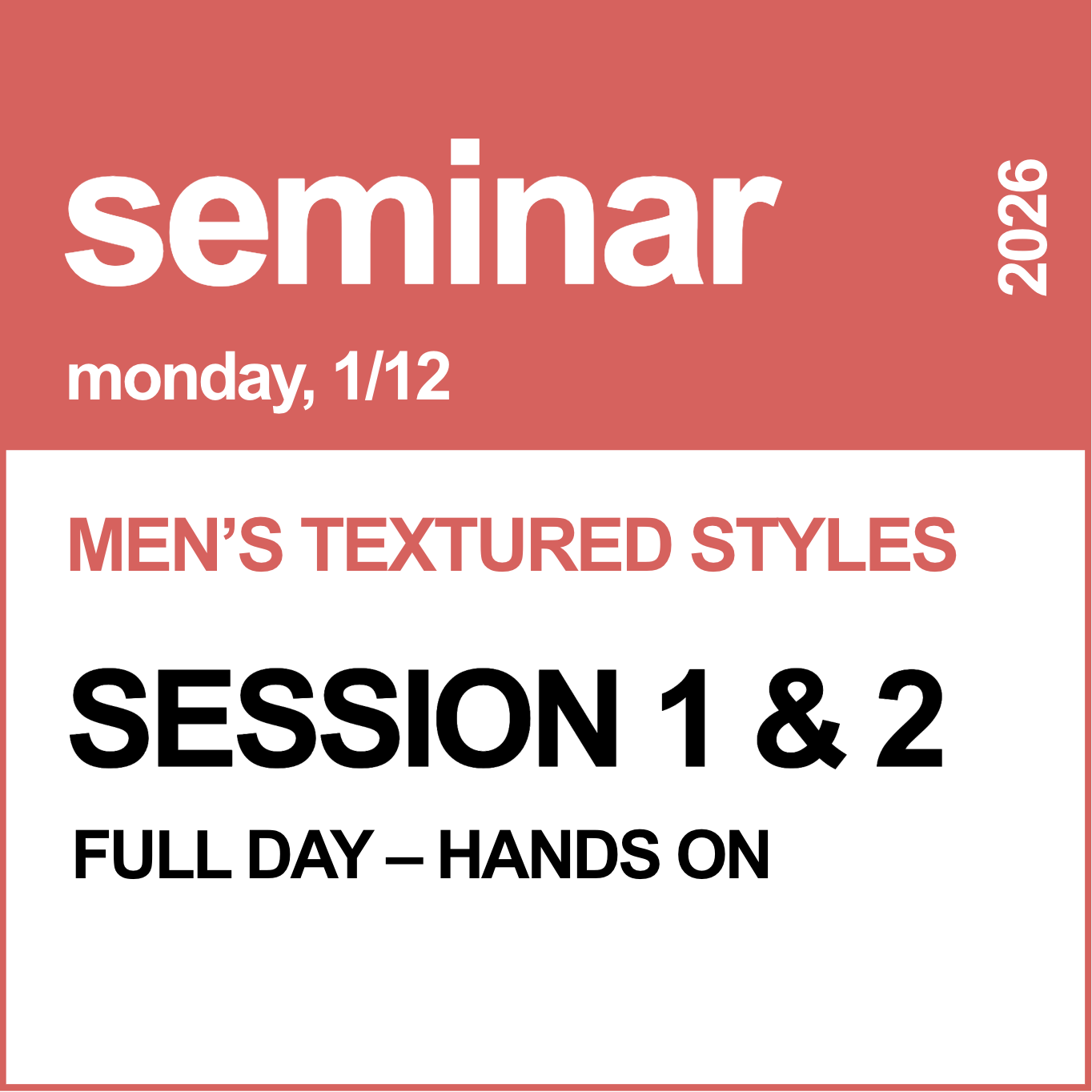 Session 1 & 2: Full Day – Hands On