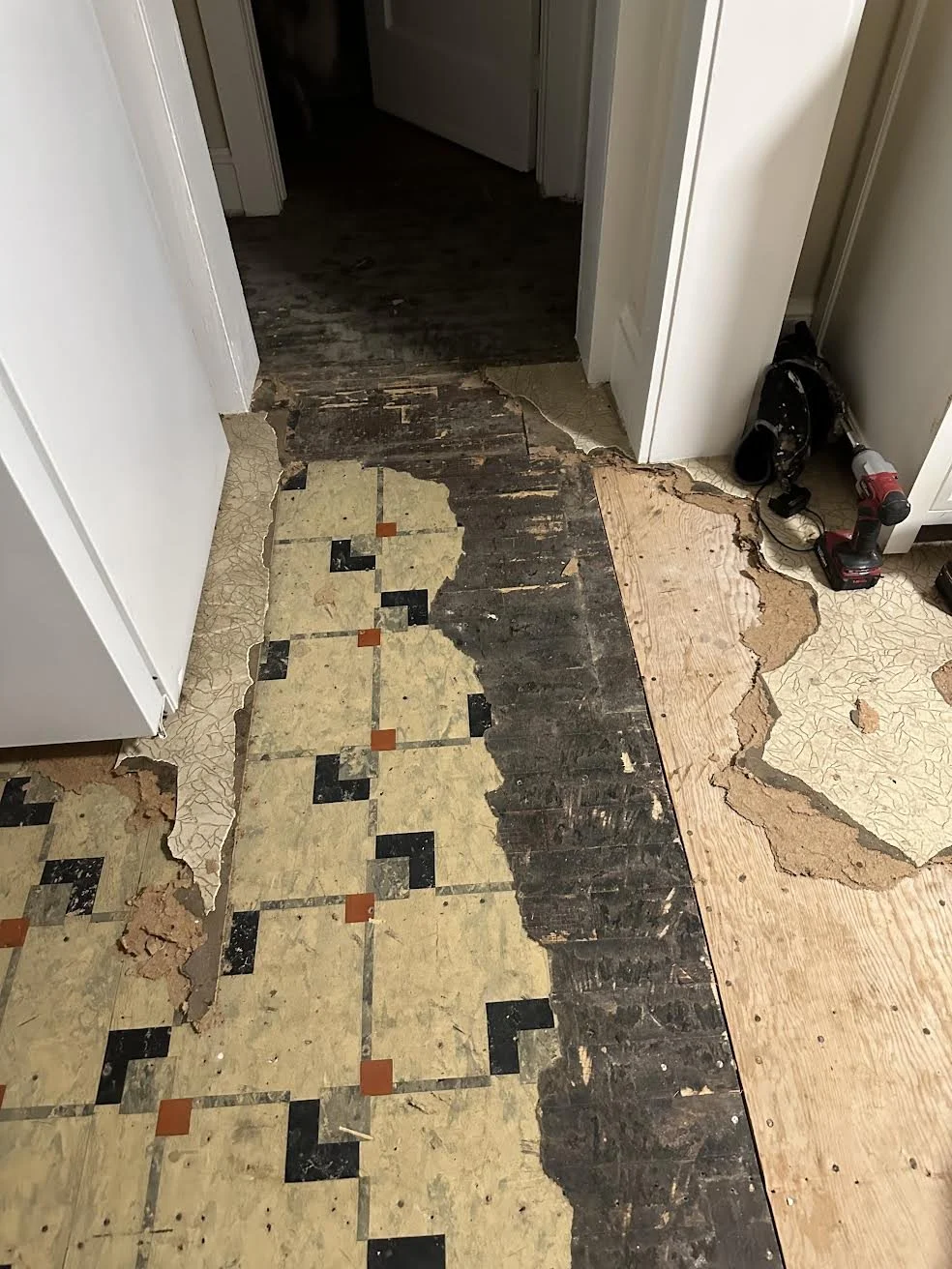 Floors Before tile installation