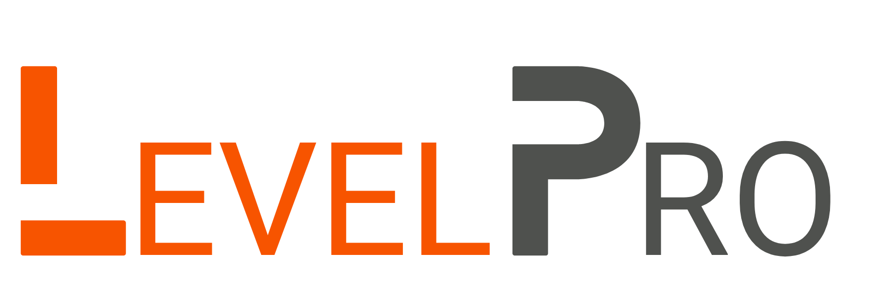 Logo for LEVEL PRO with stylized text and colors.