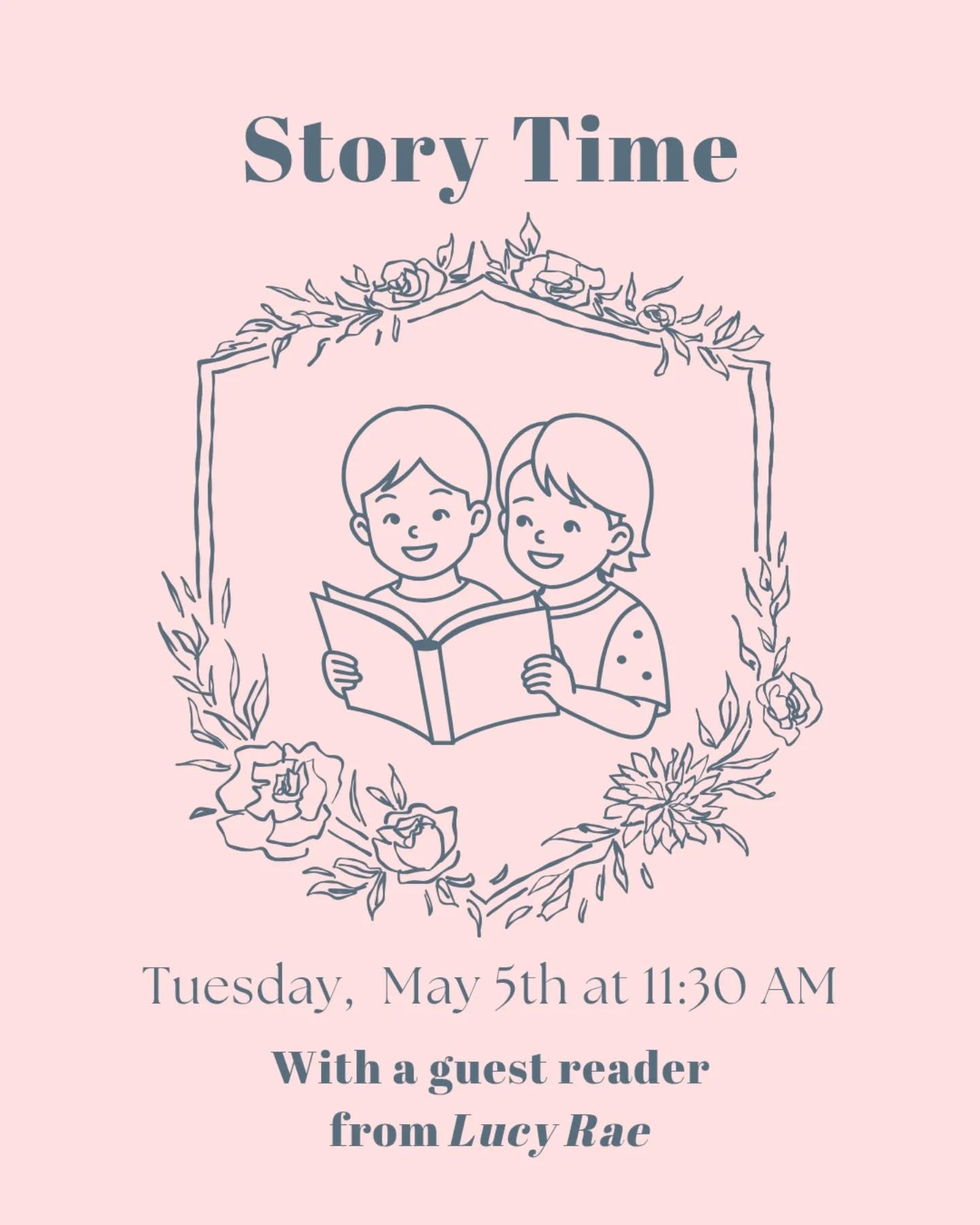 Next Tuesday is Storytime!! 11:30am with our friends from @shoplucyrae 🩷

Come enjoy a story or two with a craft afterwards! See you then!