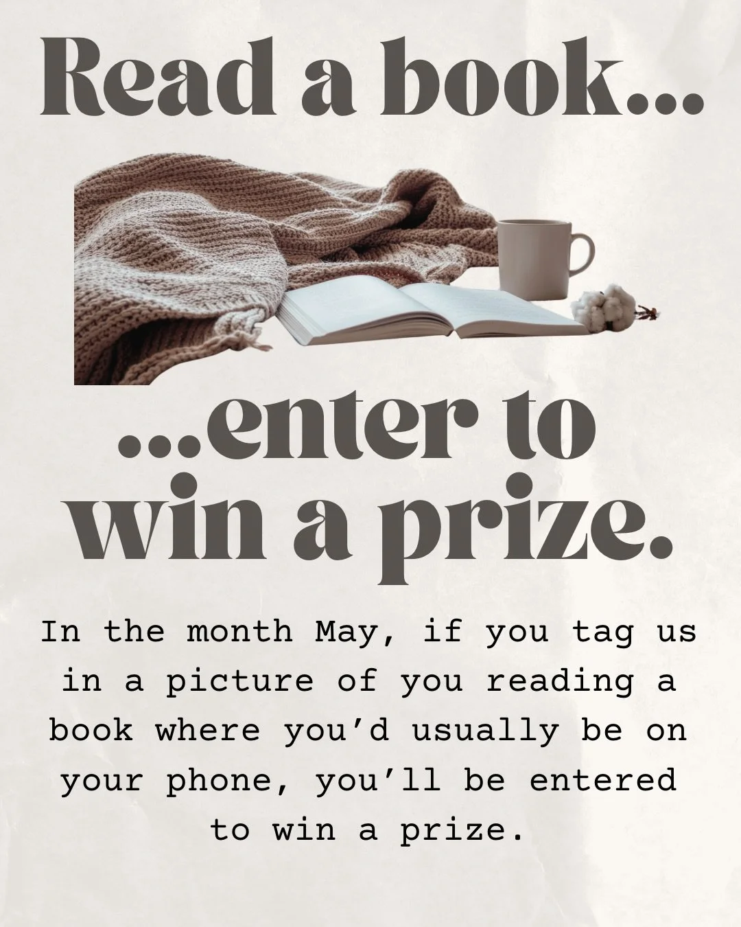 We want to see you reading!

Post a picture of you reading, tag us, (message us so we definitely see it), and you&rsquo;re entered to win! 🏆