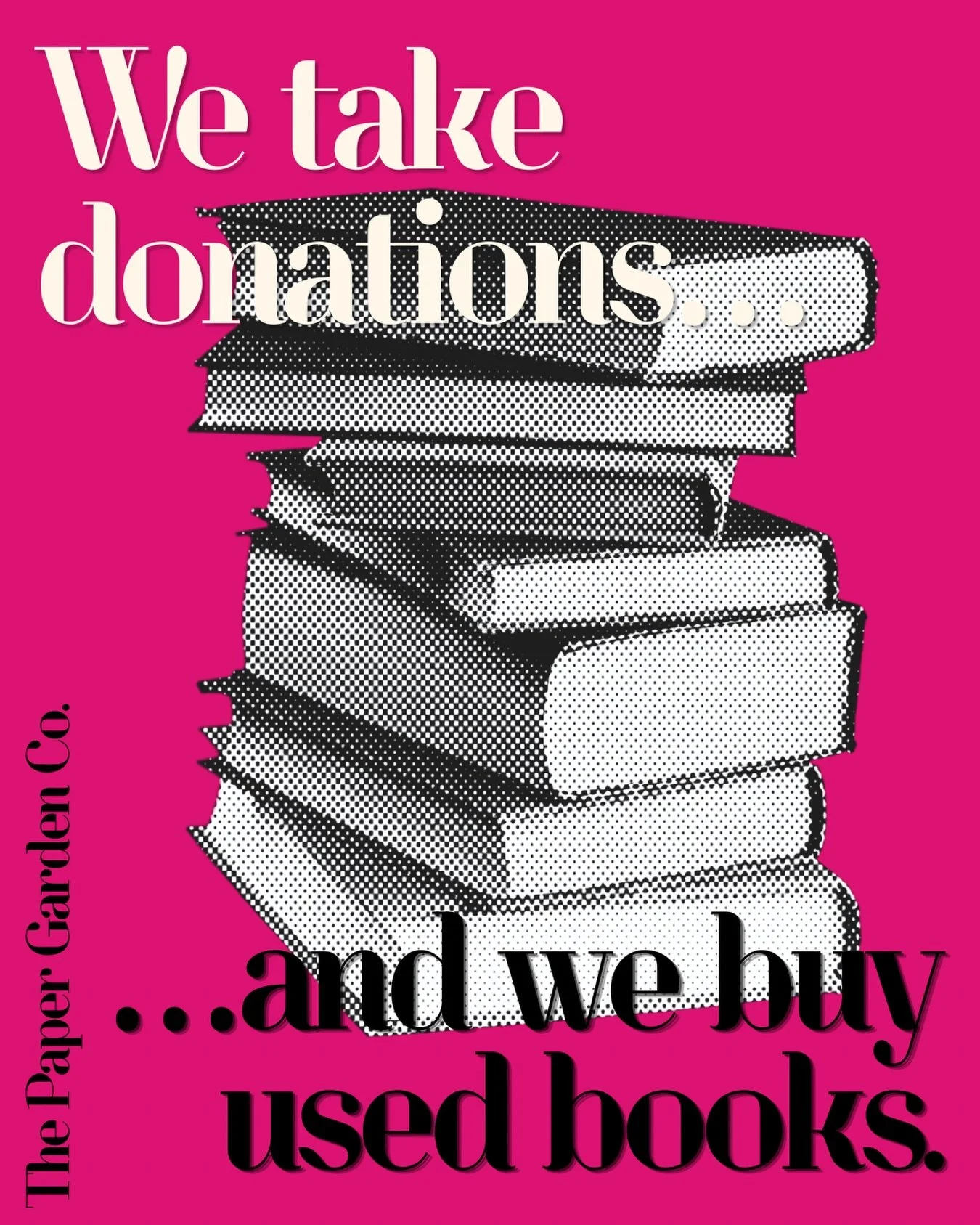 We&rsquo;re often asked if we take book donations and the answer is yes! We do take donations! And we thank you for those donations! It helps our shop, keeps books from ending up in the landfill, and gives second life to a book! If we don&rsquo;t end