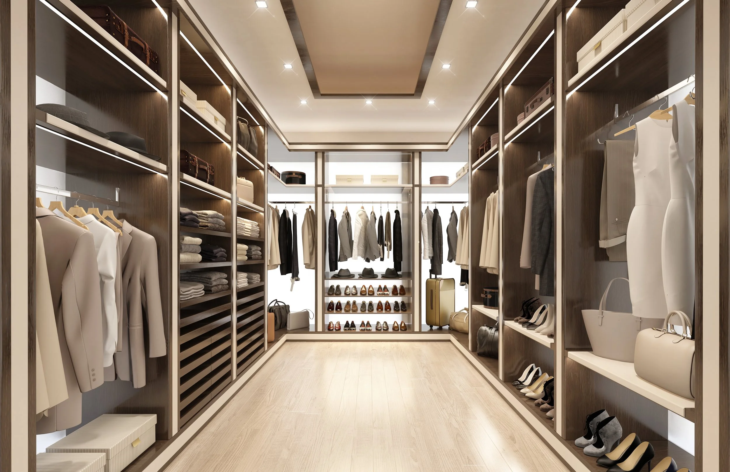 An image of a well organized closet