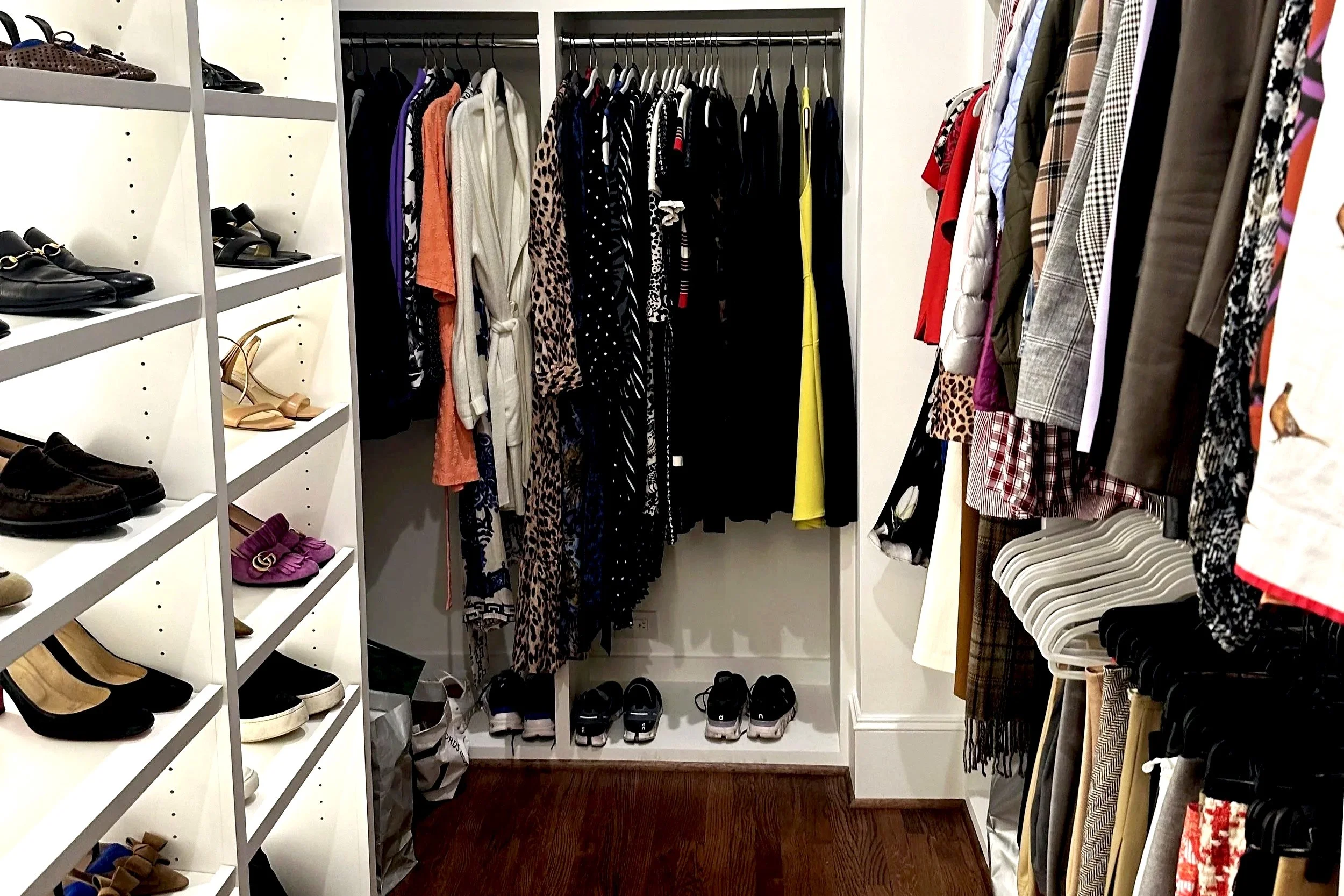 Client closet after organization.