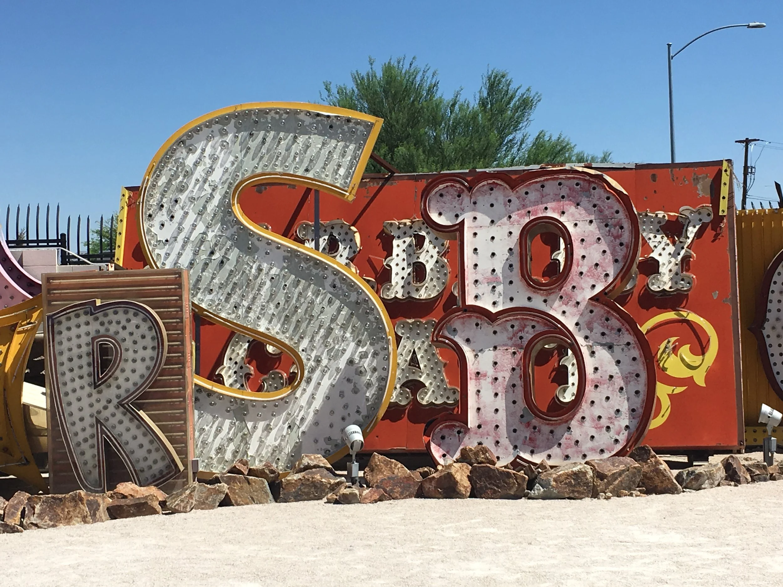 Neon signs from the "boneyard" at The Neon Museum in Las Vegas, Nevada