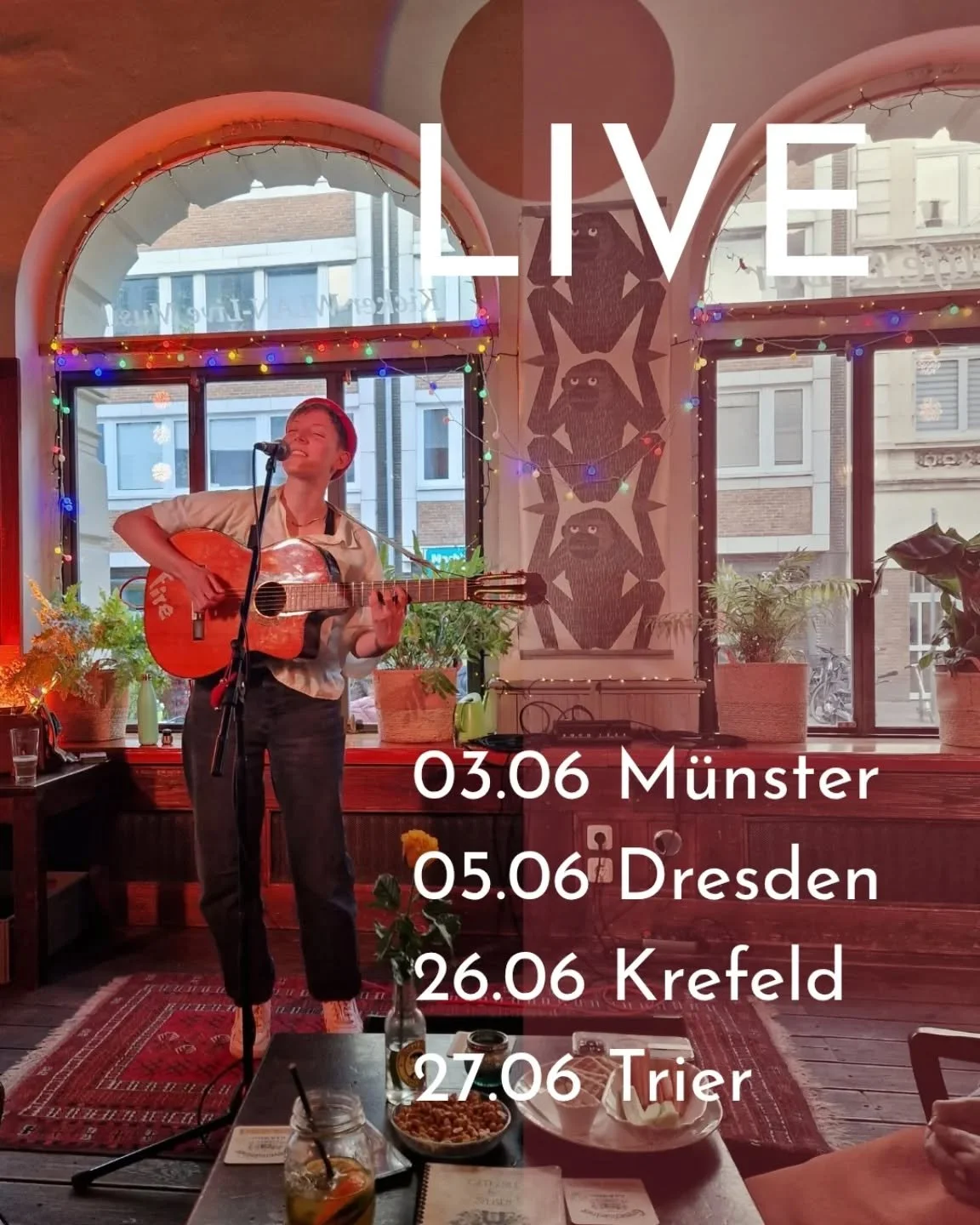 Die n&auml;chsten Livetermine. 🤩
Du m&ouml;chtest in Krefeld dabeisein? Gewinne ein Ticket! Link in der Bio! 
@kobold_deutschland @sofaconcerts @thermomix_de

CSD Dresden mit @hannameyerholz 💟

Foto entstanden im Tonfink, L&uuml;beck.

#livemusik #