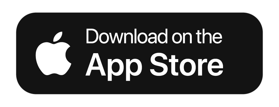 Black badge with white Apple logo and text that says "Download on the App Store"