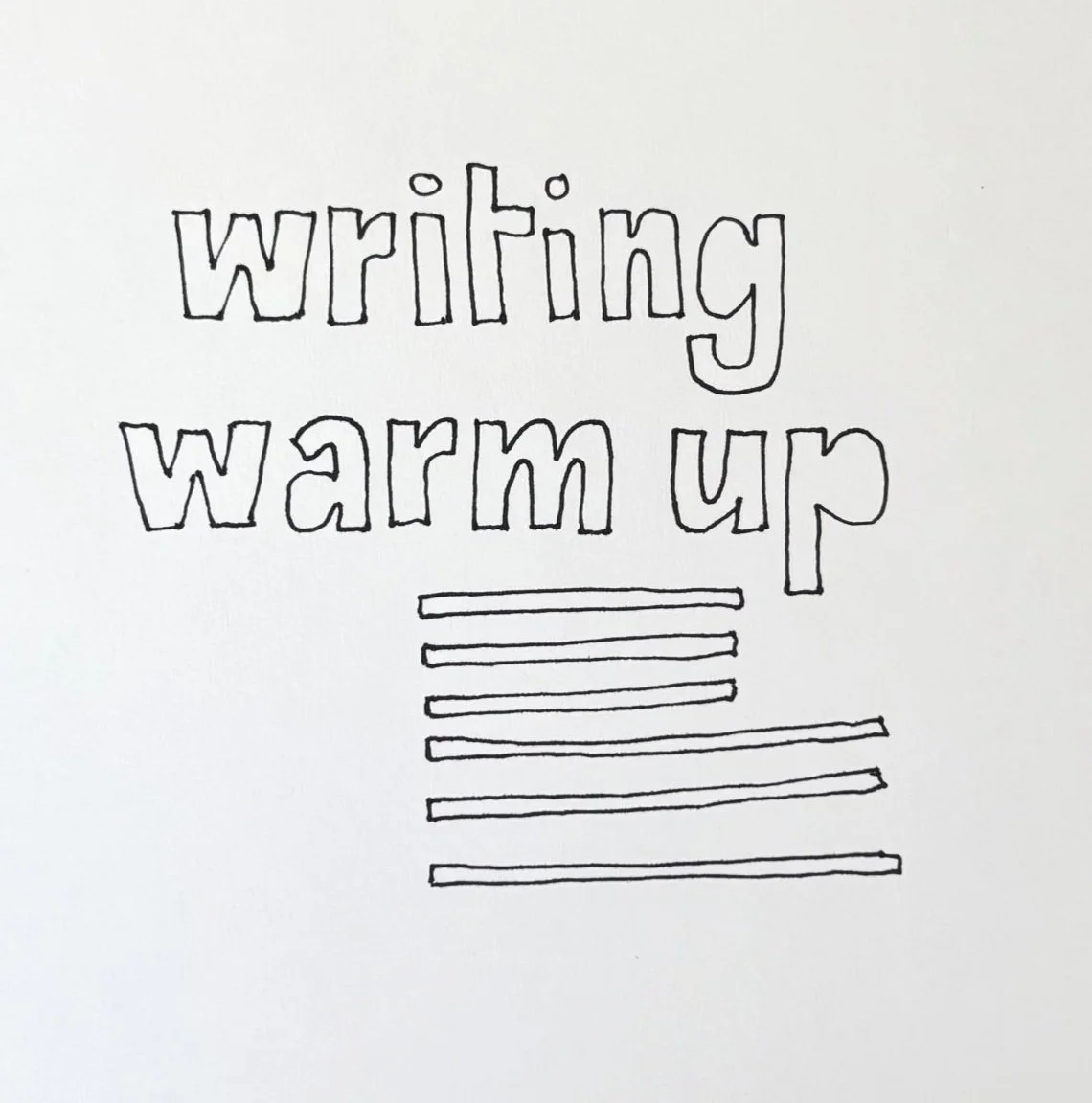 Back Room Break: Writing Warm Up