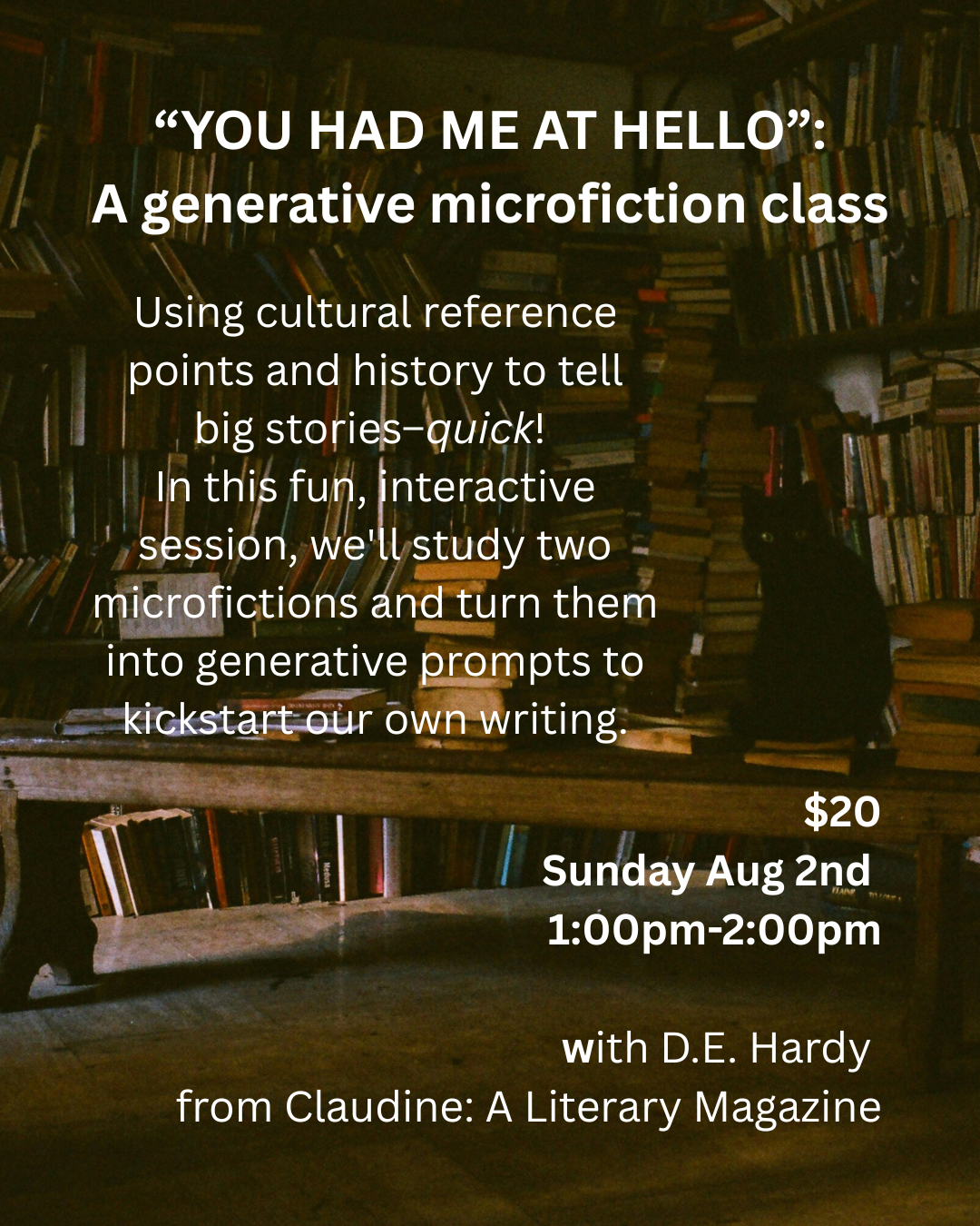 "You Had Me At Hello": A generative microfiction class