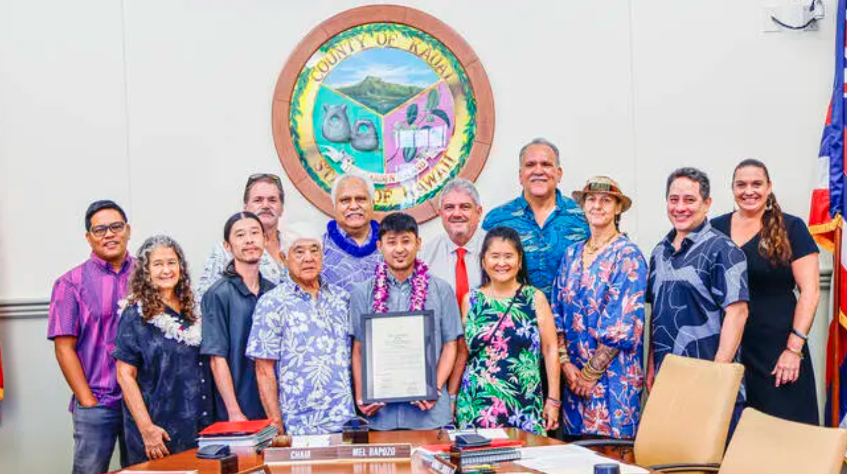 Muralist celebrated at council meeting