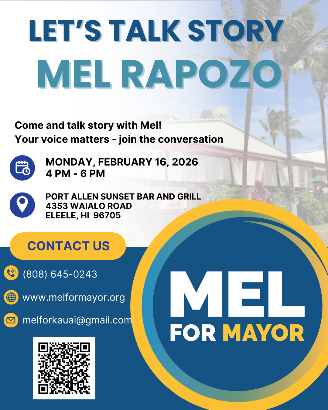 Let's Talk Story w/ Mel Rapozo