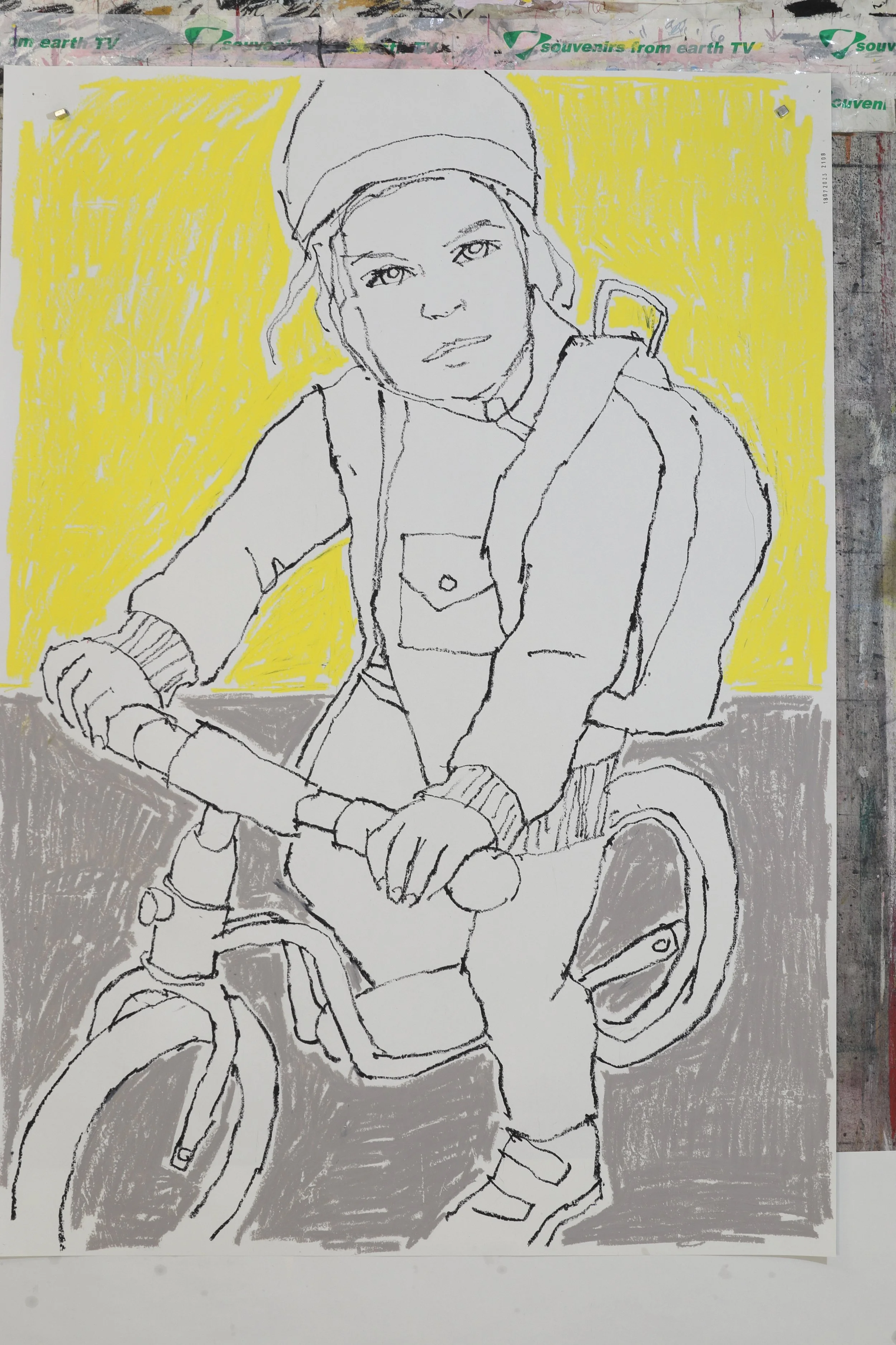 Puki, drawing 100x70 by Marcus Kreiss