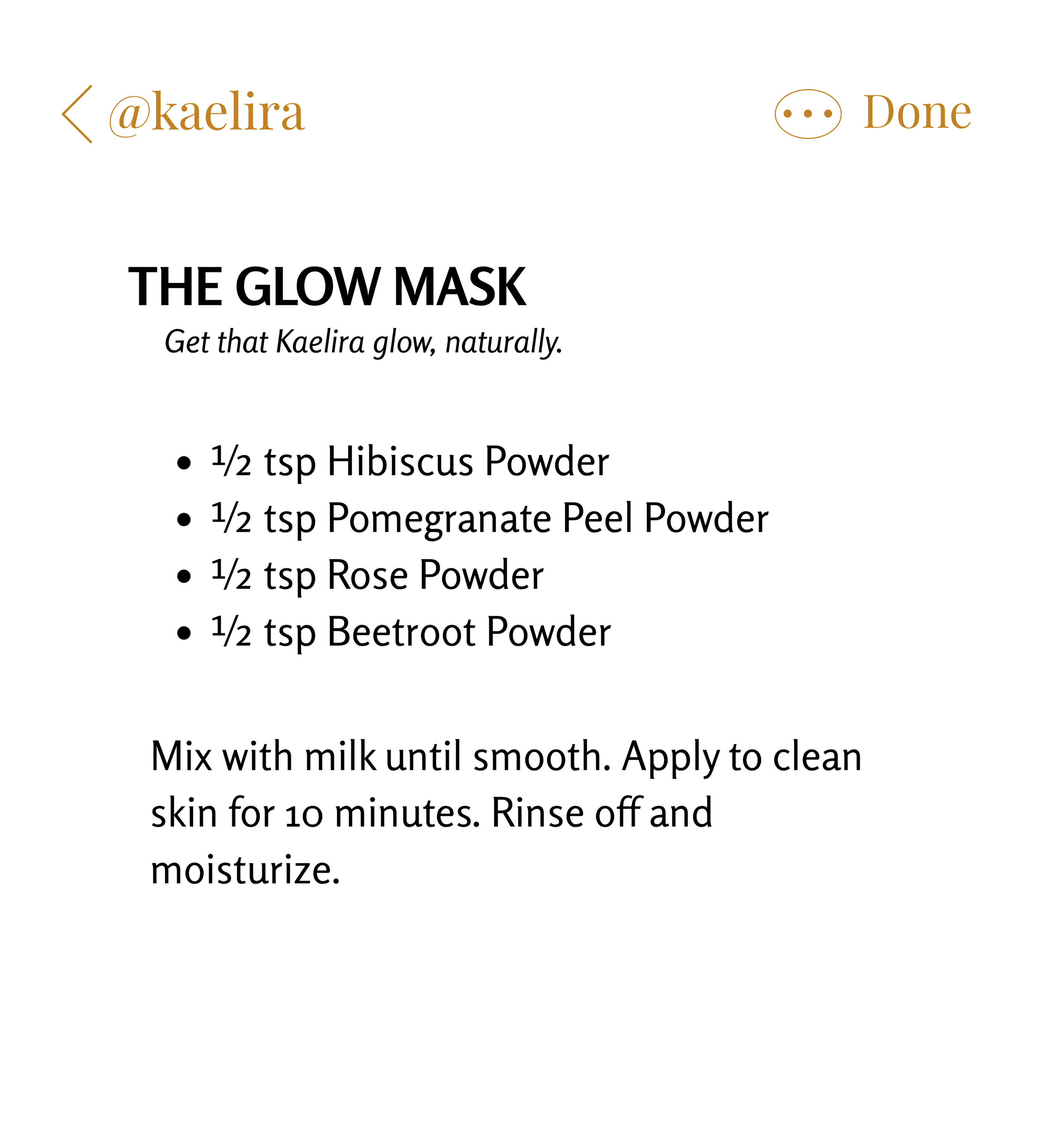Glow Mask Recipe: The Ayurvedic Face Mask for Instant Radiance